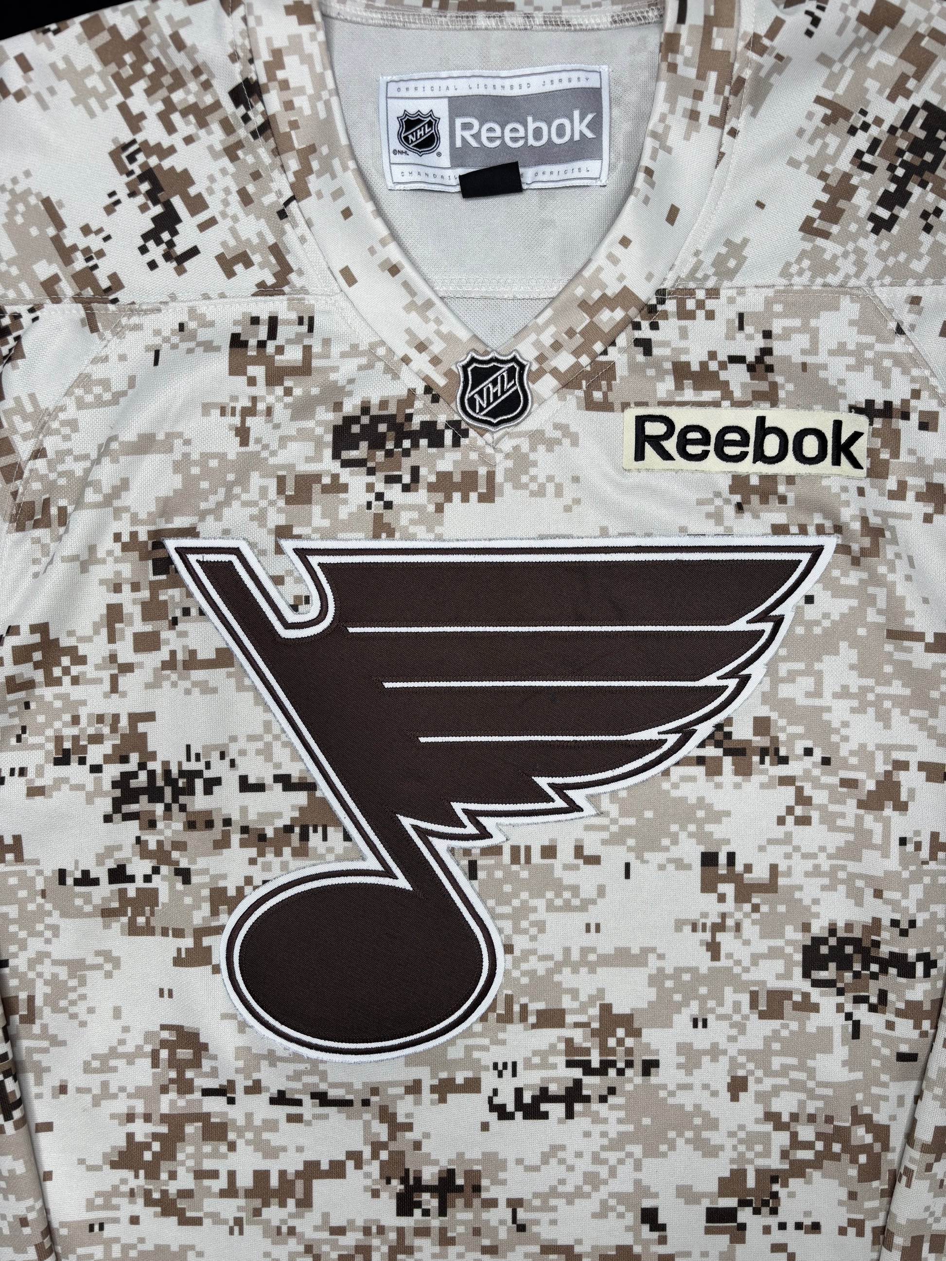Rare St. Louis Blues Digi Camo Reebok Hockey Jersey Size: Large