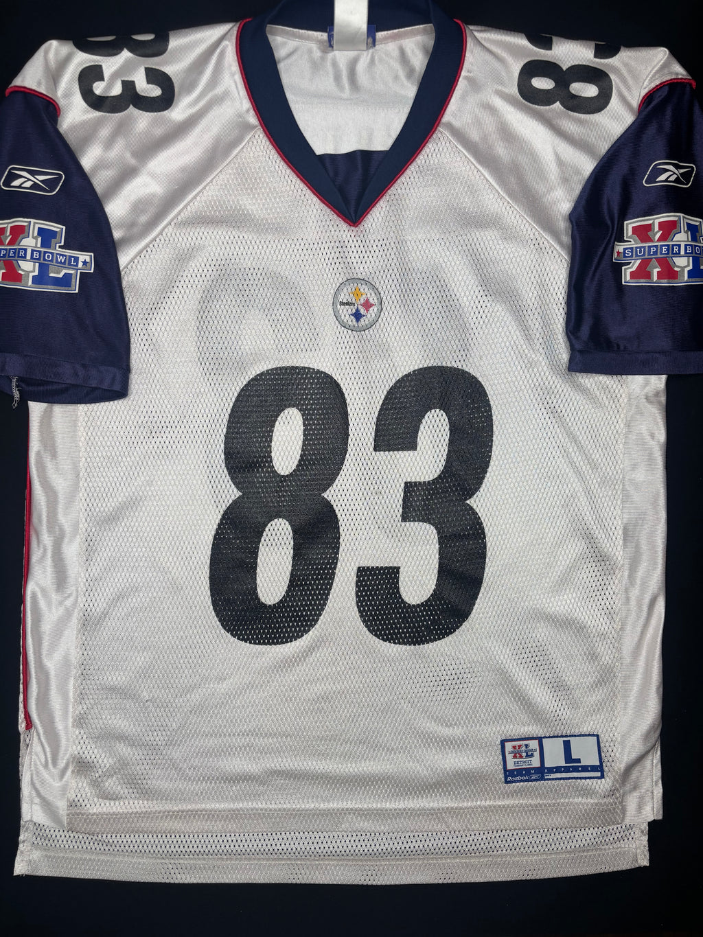 Pittsburgh Steelers Heath Miller Super Bowl 40 Reebok Football Jersey Size: Large