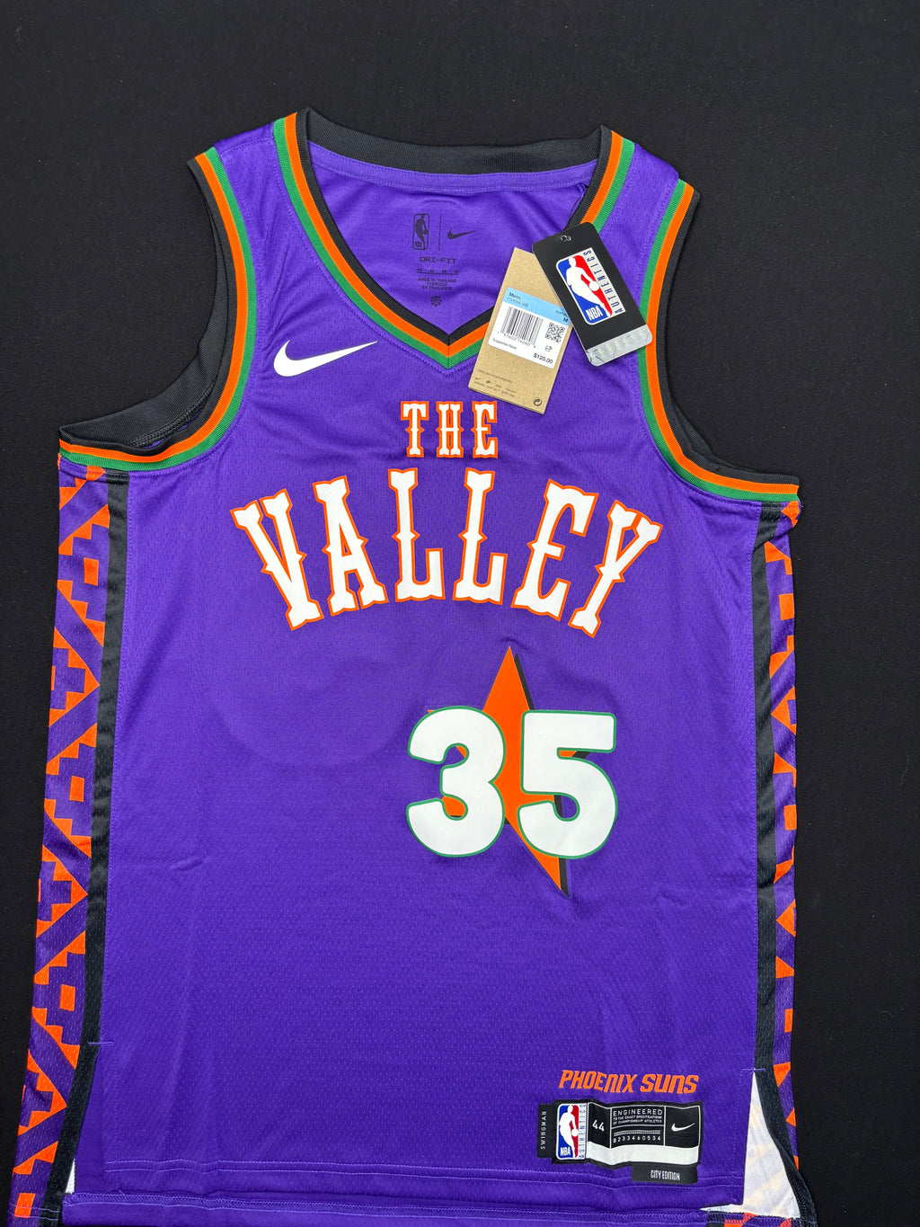 NWT Phoenix Suns Kevin Durant Nike City Edition Swingman Basketball Jersey Size: 44