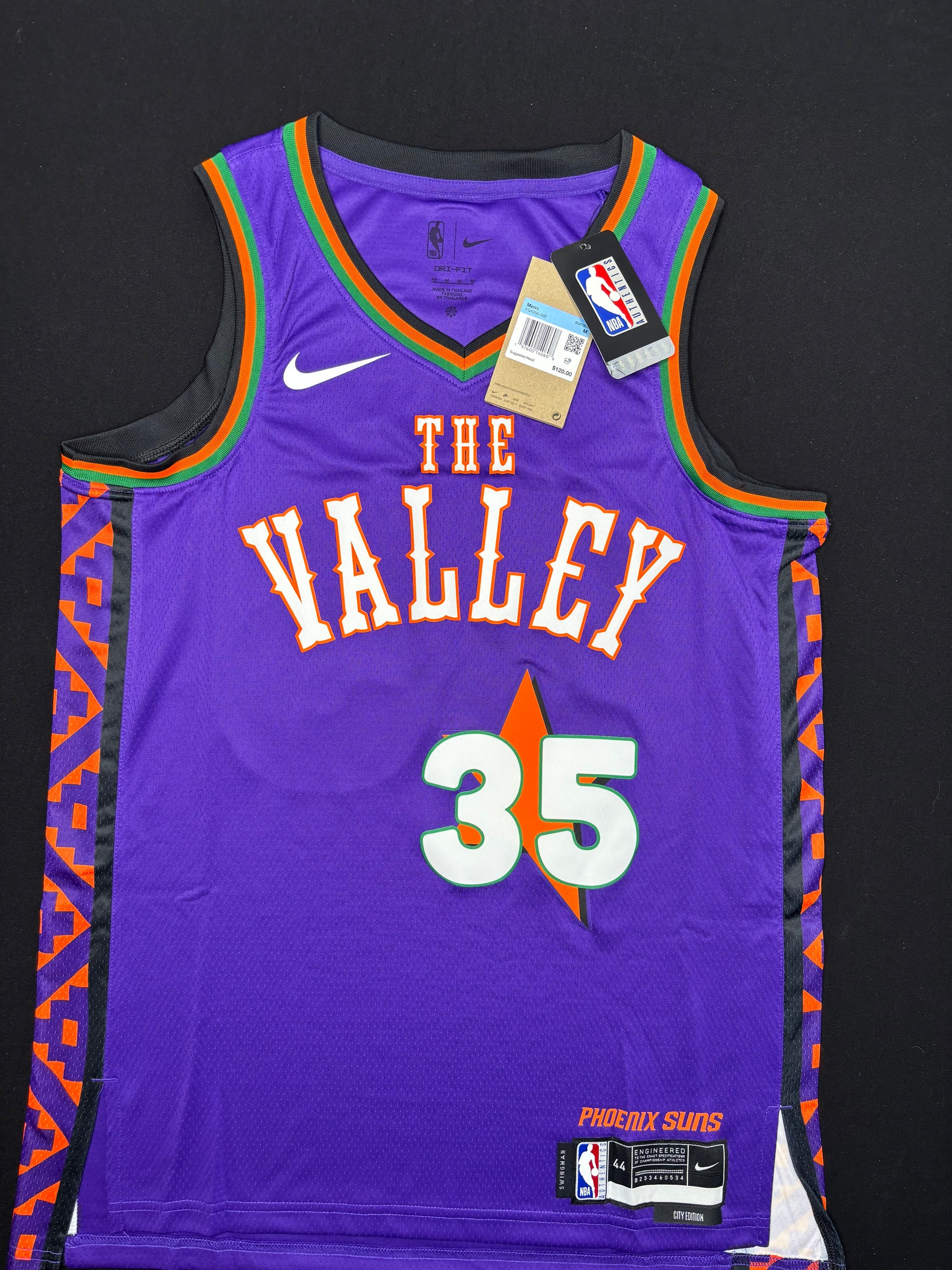 NWT Phoenix Suns Kevin Durant Nike City Edition Swingman Basketball Jersey Size: 44