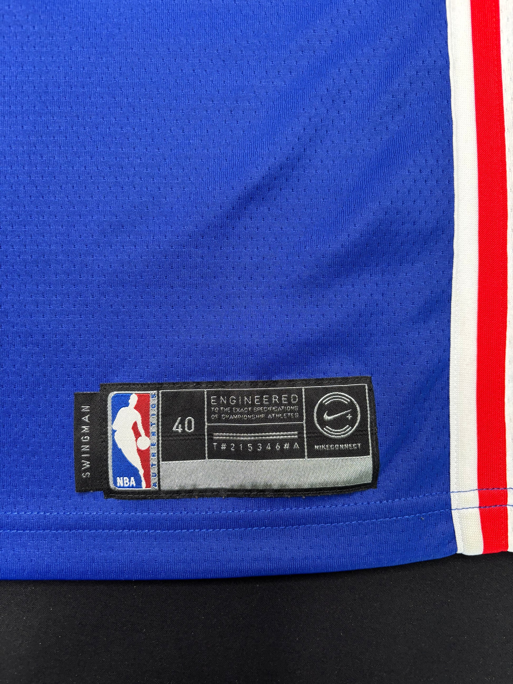 Philadelphia 76ers Joel Embiid Nike Swingman Basketball Jersey Size: 40