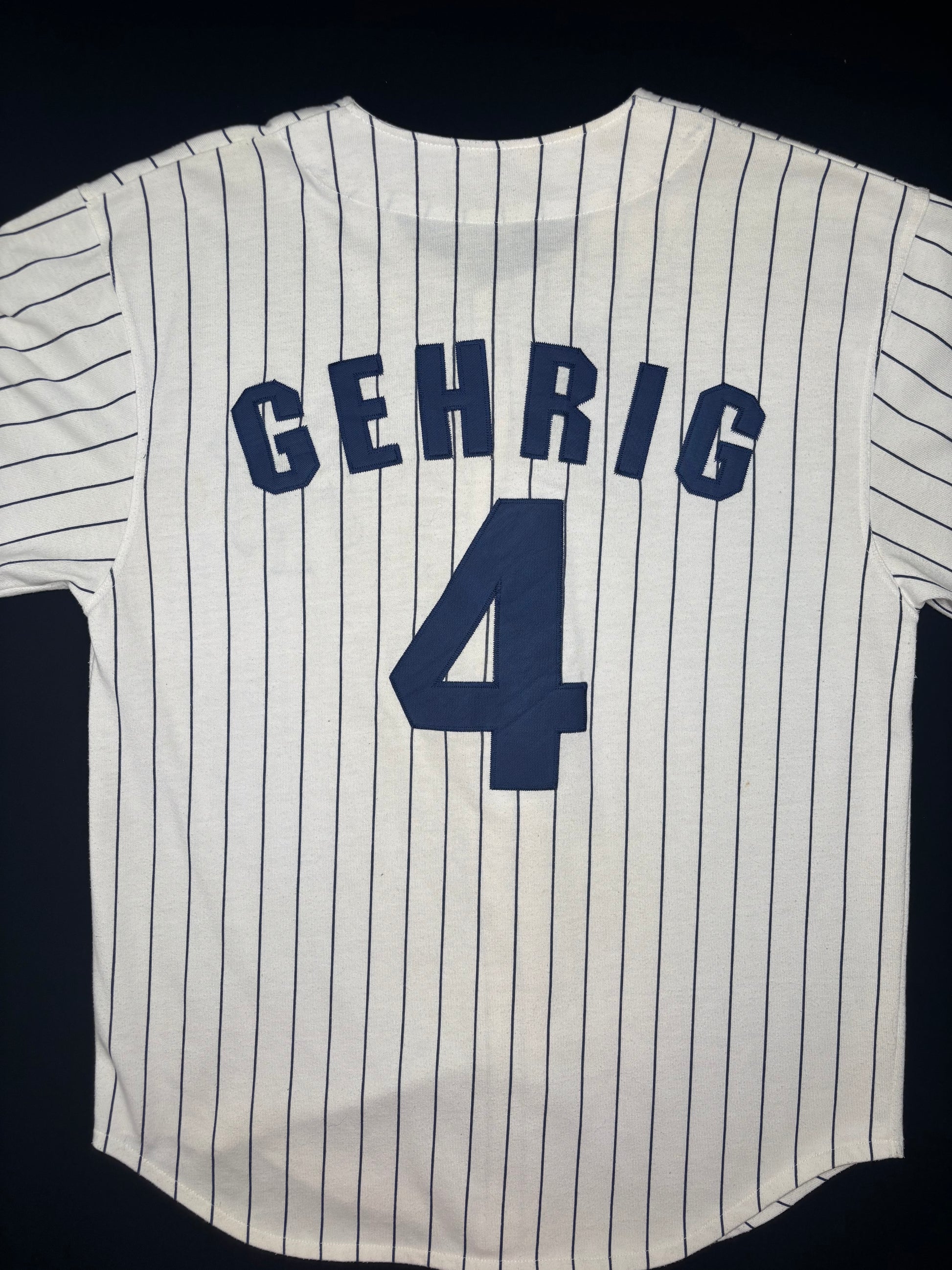 Vintage New York Yankees Lou Gehrig Starter Baseball Jersey Size: Large