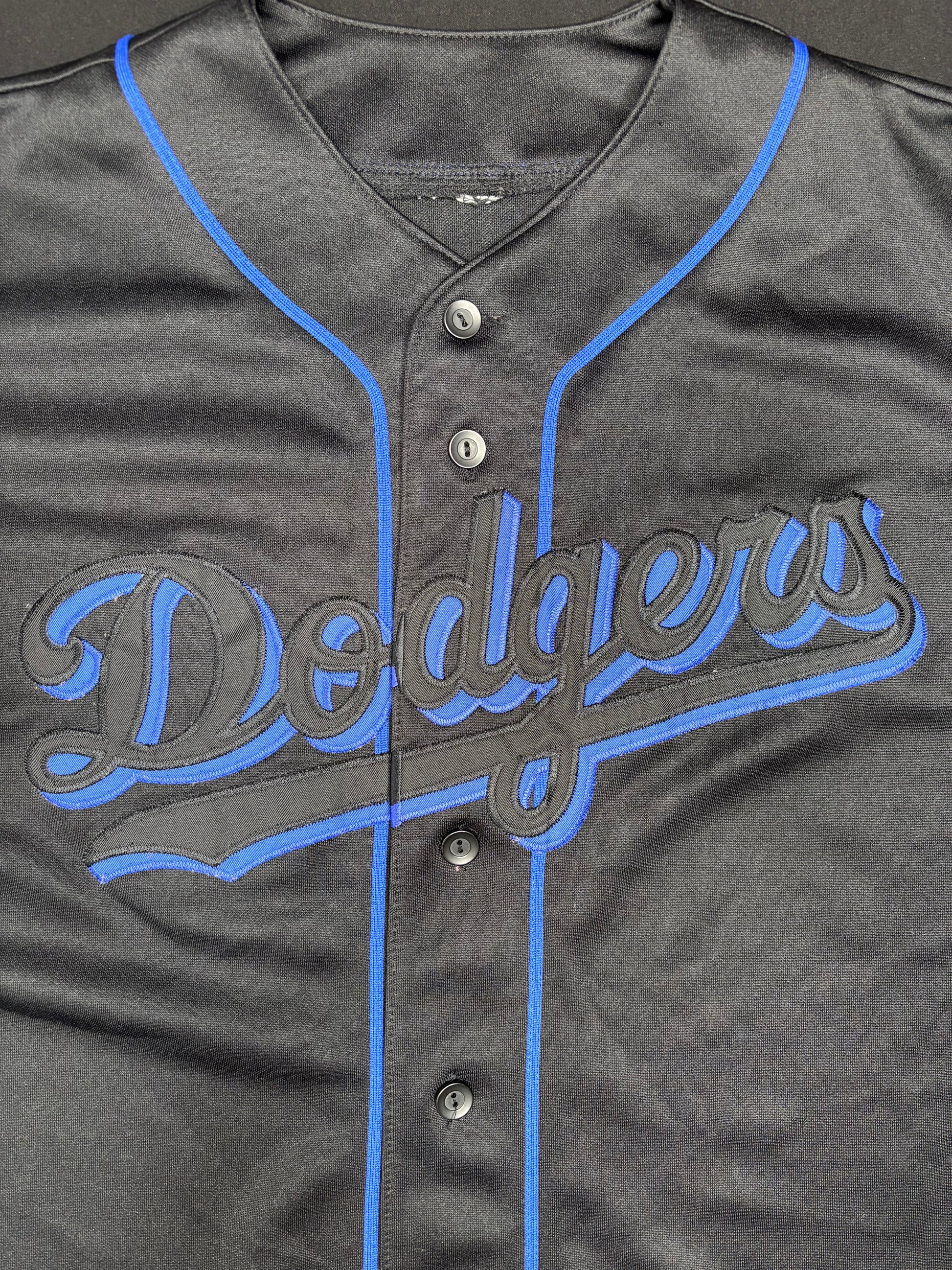 Los Angeles Dodgers Alt Black Majestic Baseball Jersey Size: Medium