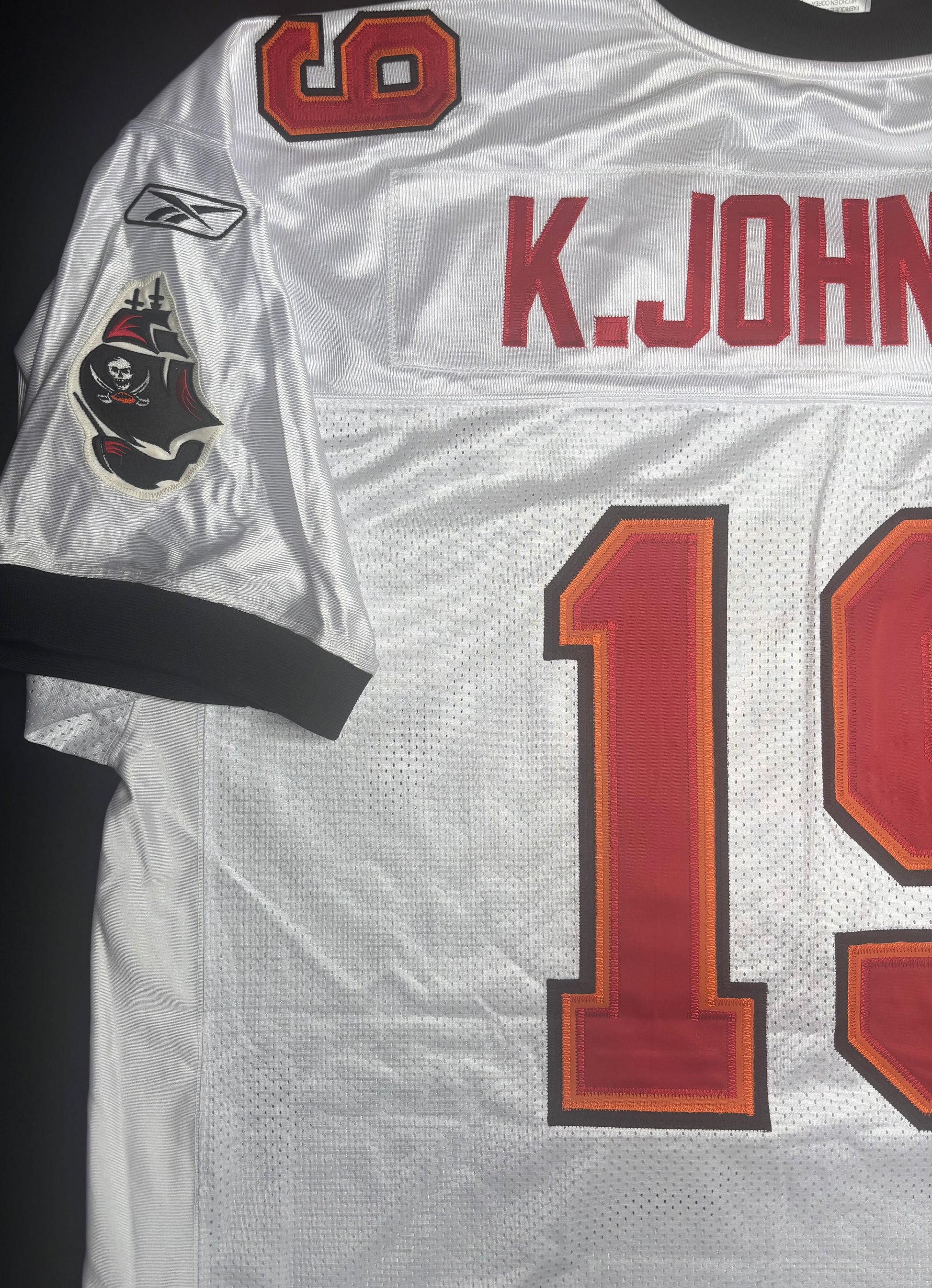 Tampa Bay Buccaneers Keyshawn Johnson Authentic Reebok Football Jersey Size: 56