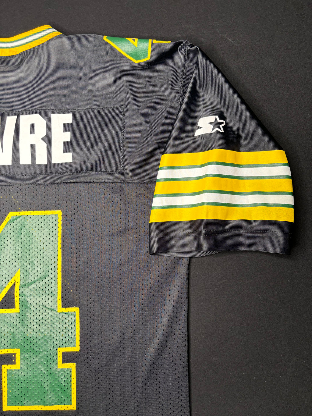 Vintage Green Bay Packers Brett Favre Alt Black Starter Football Jersey Size: 46