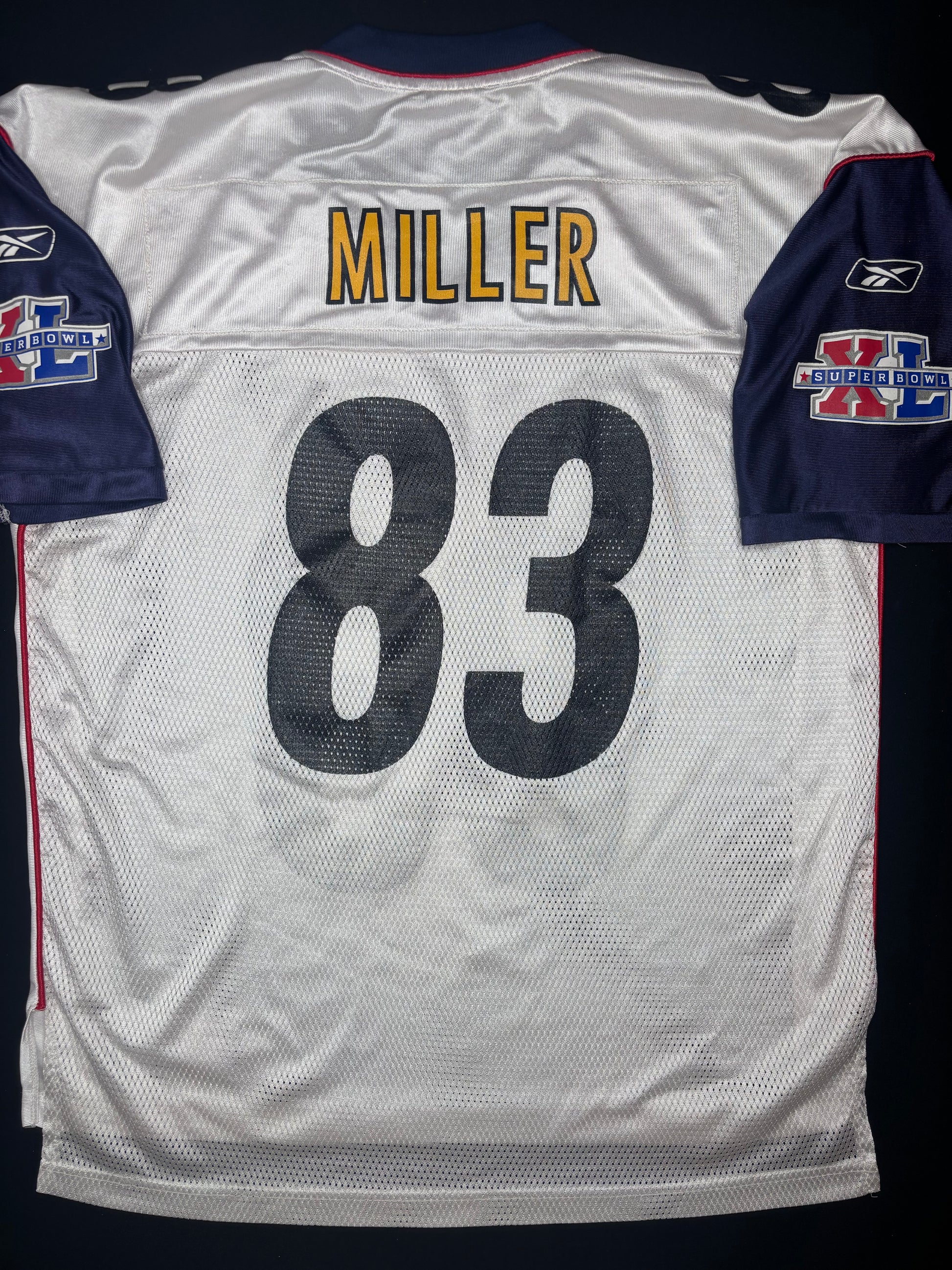 Pittsburgh Steelers Heath Miller Super Bowl 40 Reebok Football Jersey Size: Large