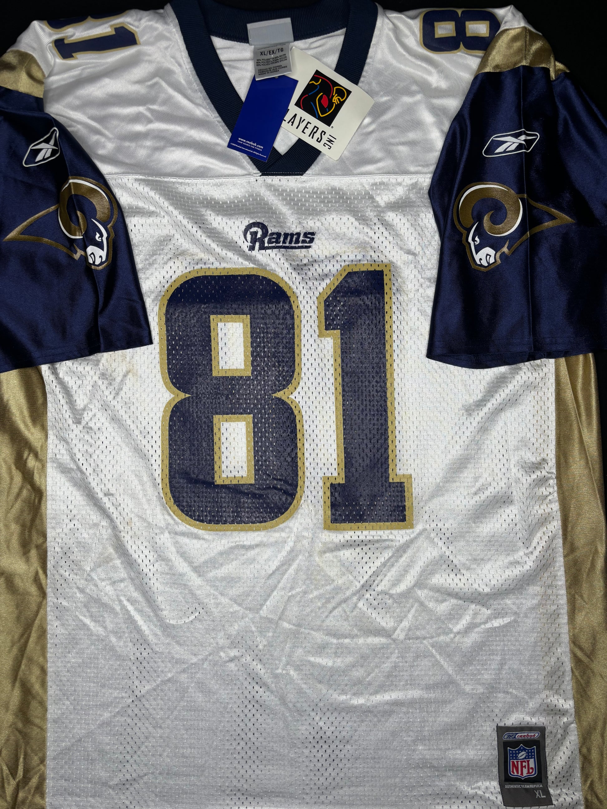NWT Vintage St. Louis Rams Az Zahir Hakim Reebok Football Jersey Size: XL