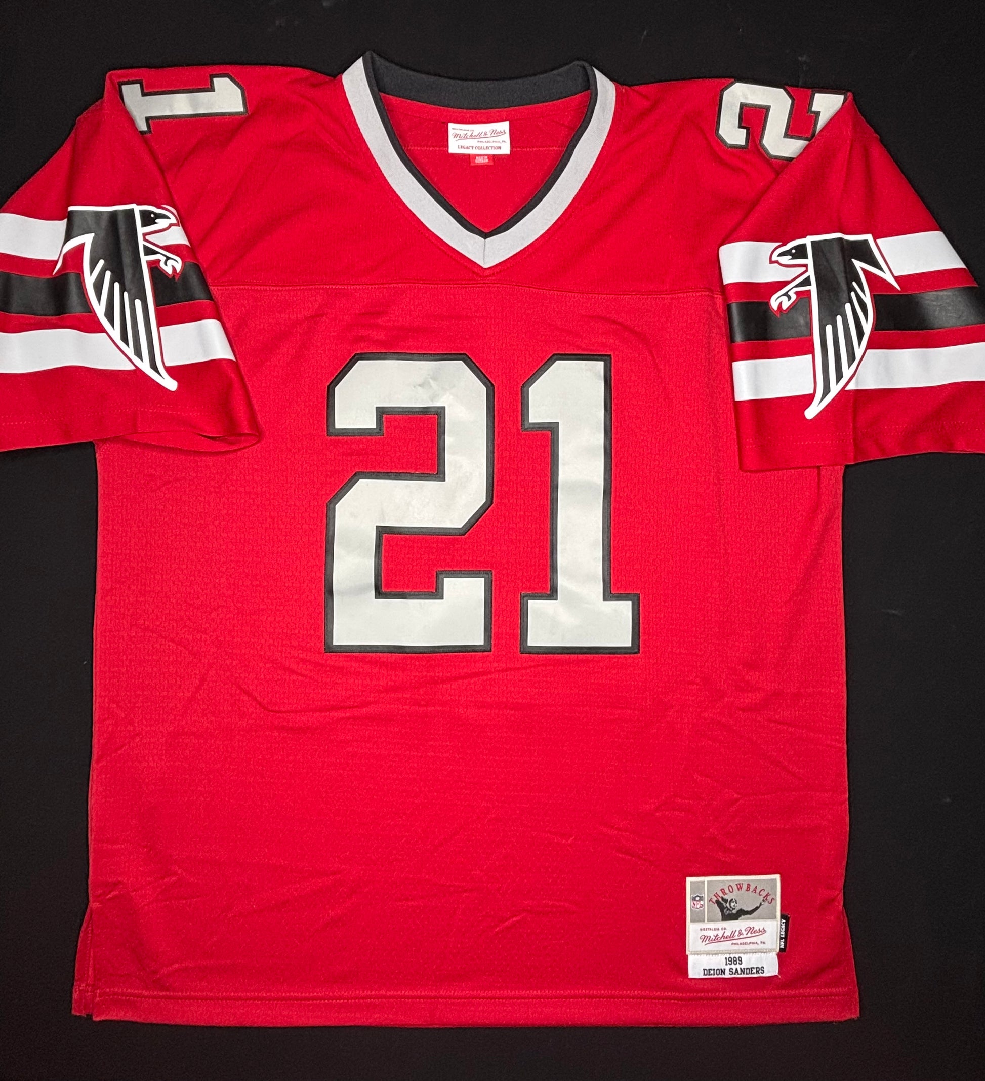 Atlanta Falcons Deion Sanders Mitchell and Ness Alternate Legacy Football Jersey Size: XL