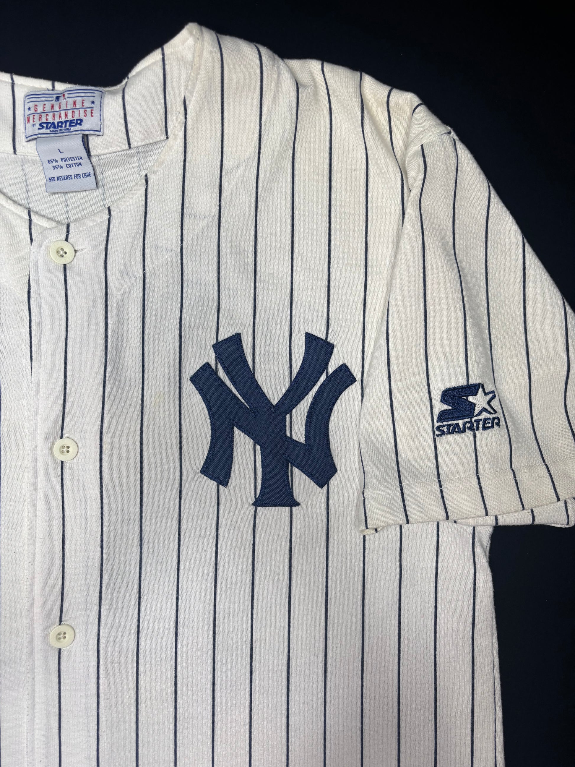 Vintage New York Yankees Lou Gehrig Starter Baseball Jersey Size: Large