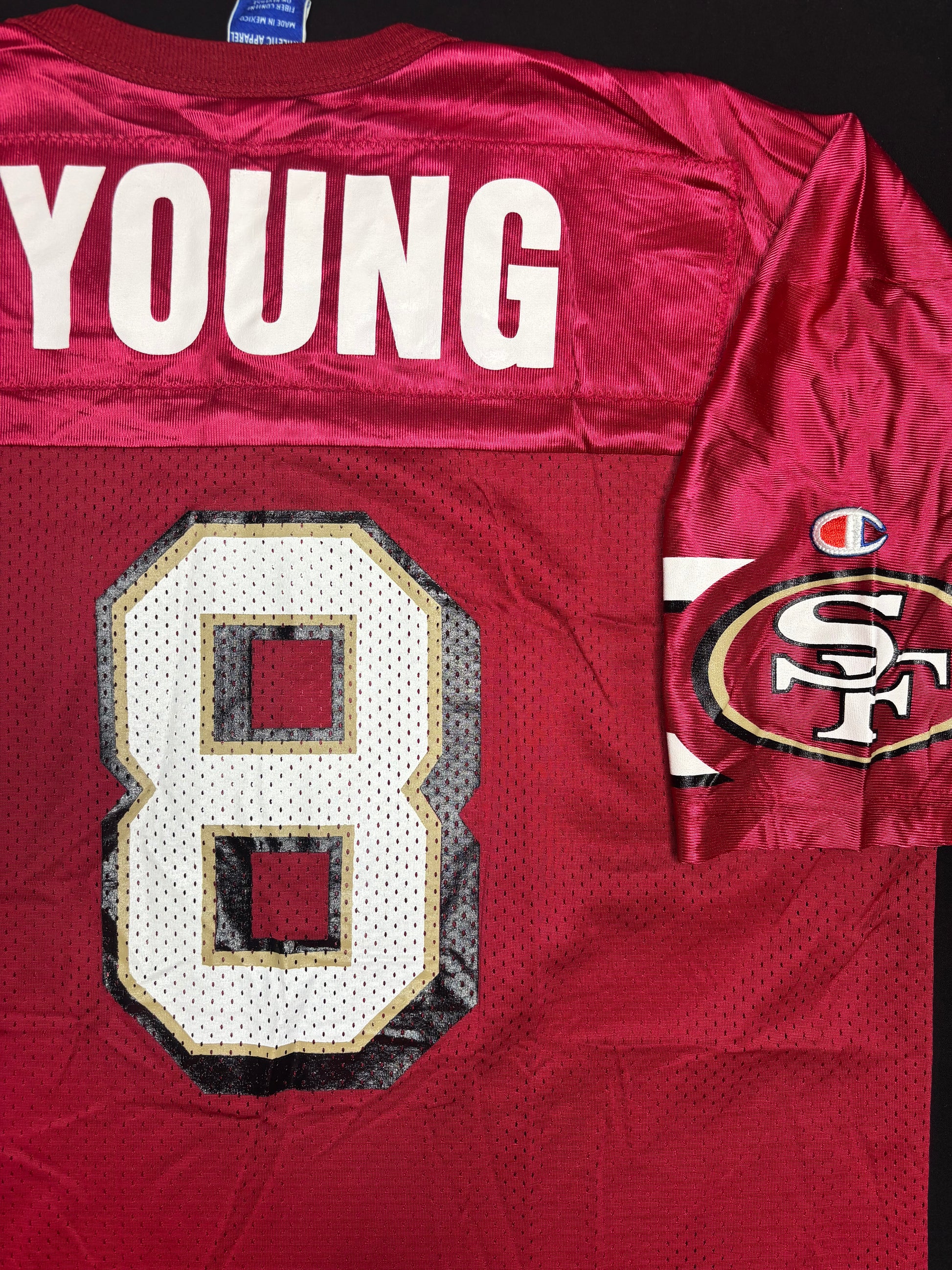 Vintage San Francisco 49ers Steve Young Champion Football Jersey Size: 48
