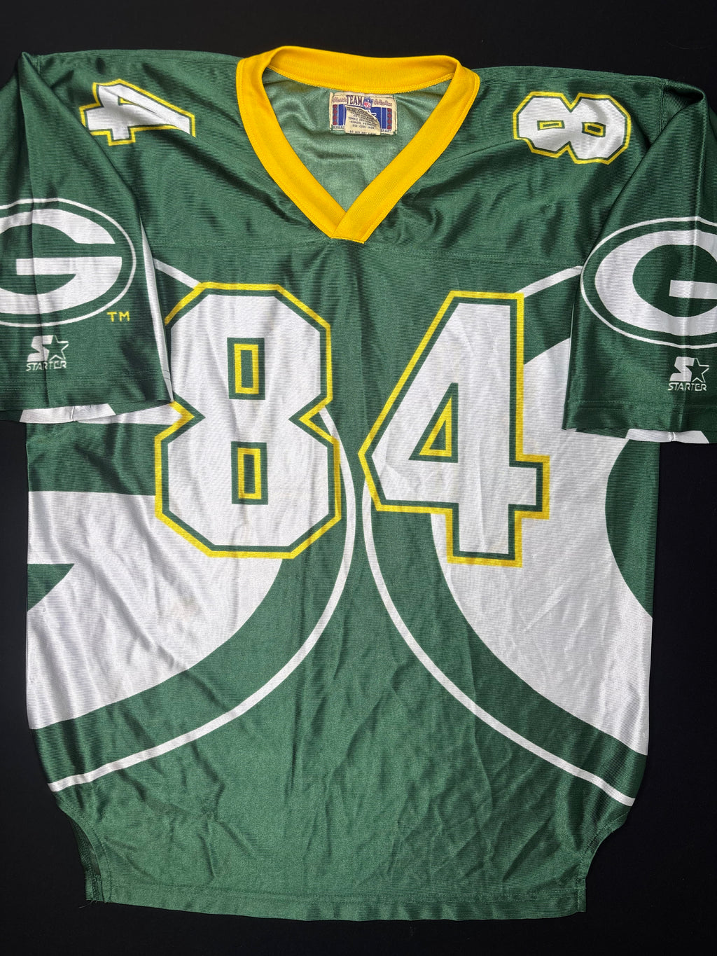 Green Bay Packers Sterling Sharpe Starter Big Logo Starter Football Jersey Size: Large