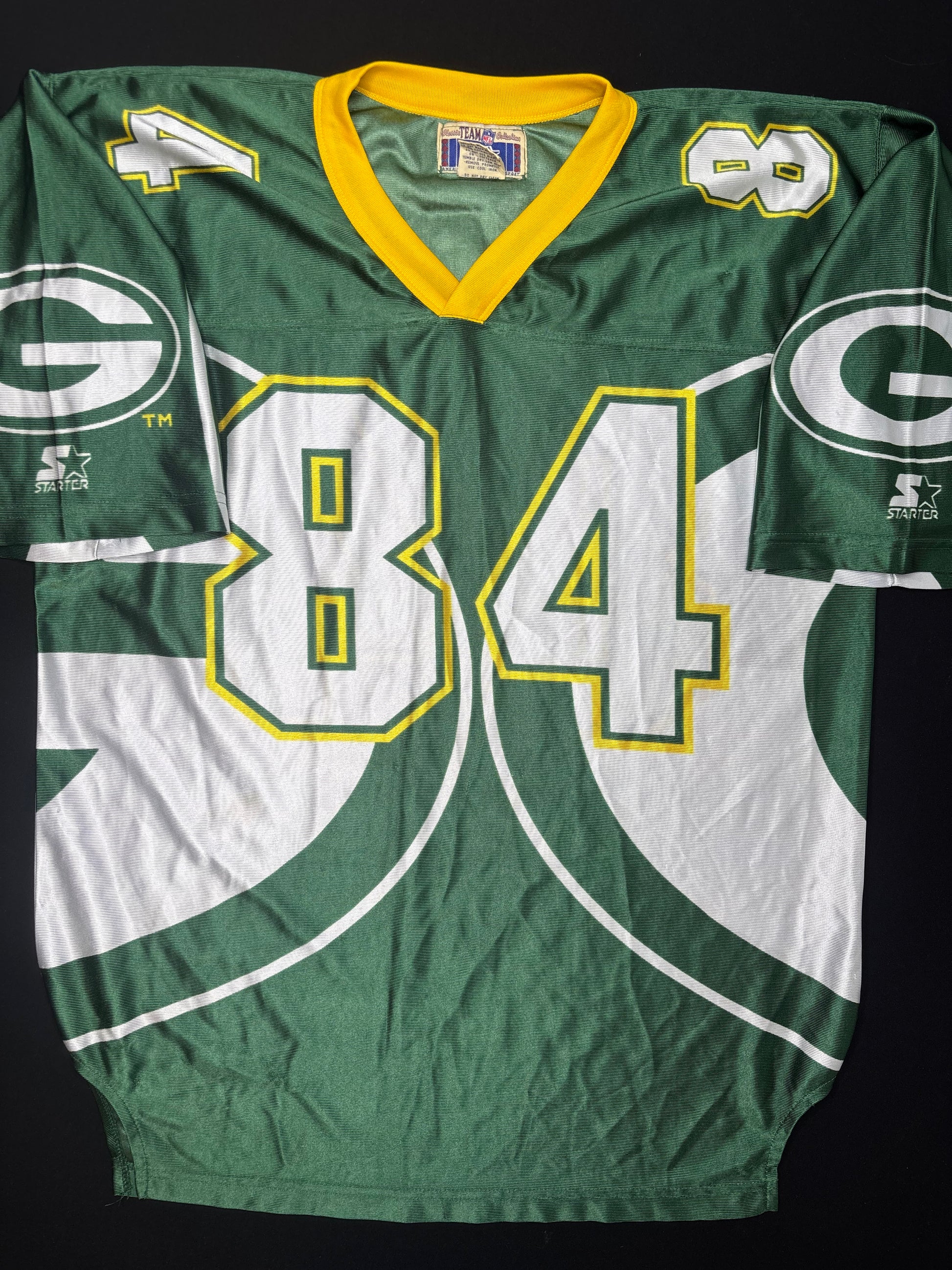 Green Bay Packers Sterling Sharpe Starter Big Logo Starter Football Jersey Size: Large