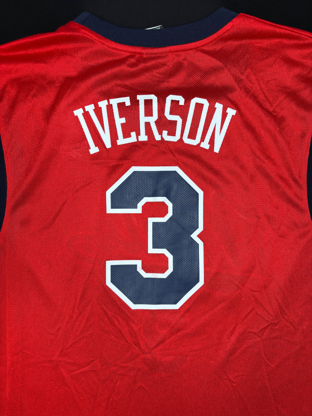 Philadelphia 76ers Allen Iverson Syracuse Nats 1954-55 Hardwood Classic Reebok Basketball Jersey Size: XL