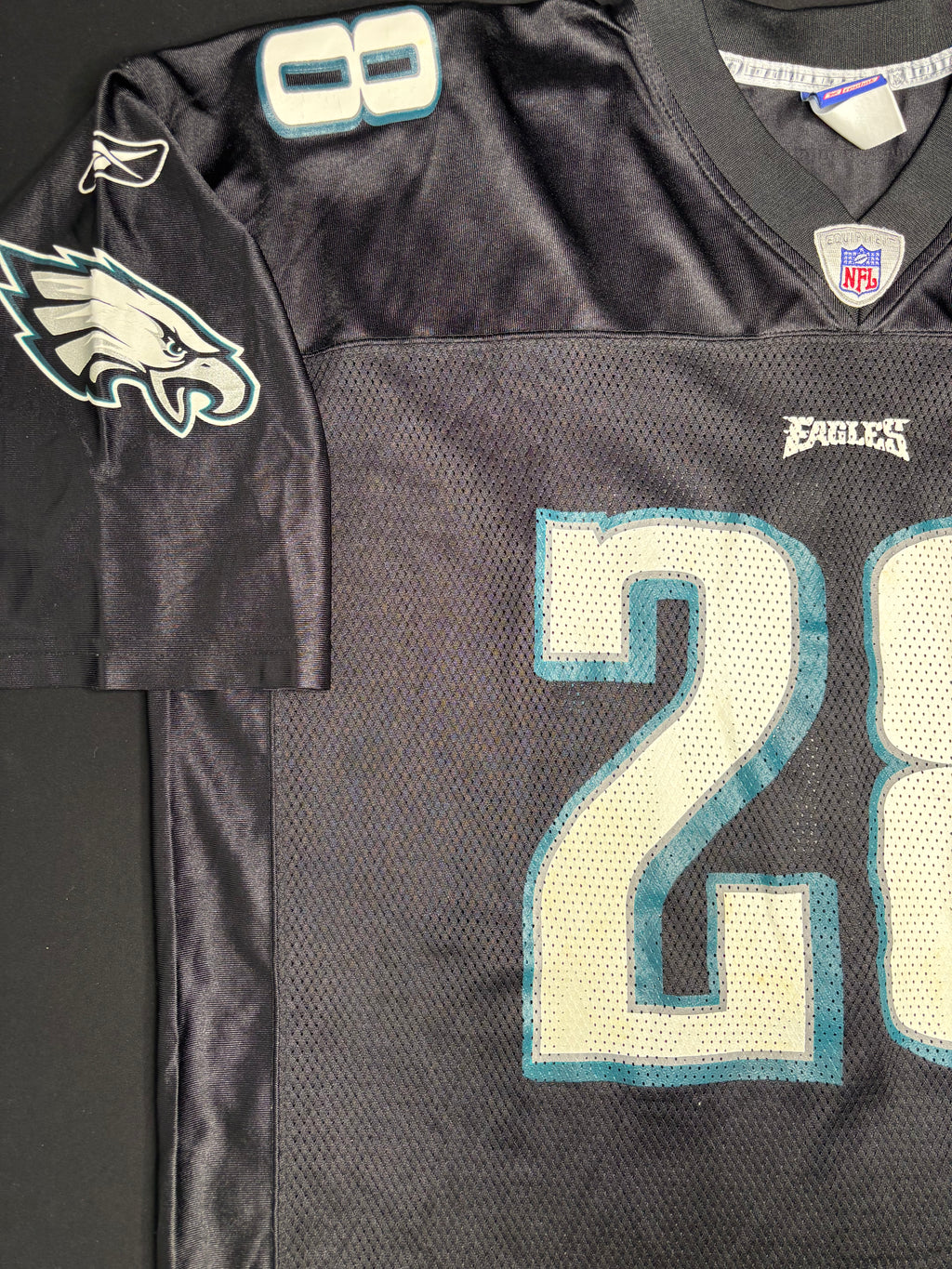 Philadelphia Eagles Correll Buckhalter Alt Black Reebok Football Jersey Size: XXL