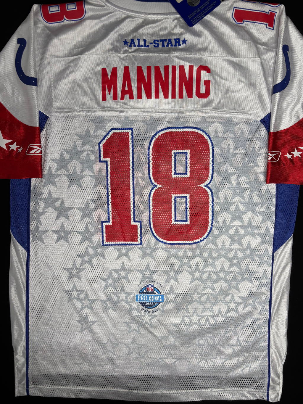 NWT Indianapolis Colts Peyton Manning 07 Pro Bowl Reebok Football Jersey Size: Large