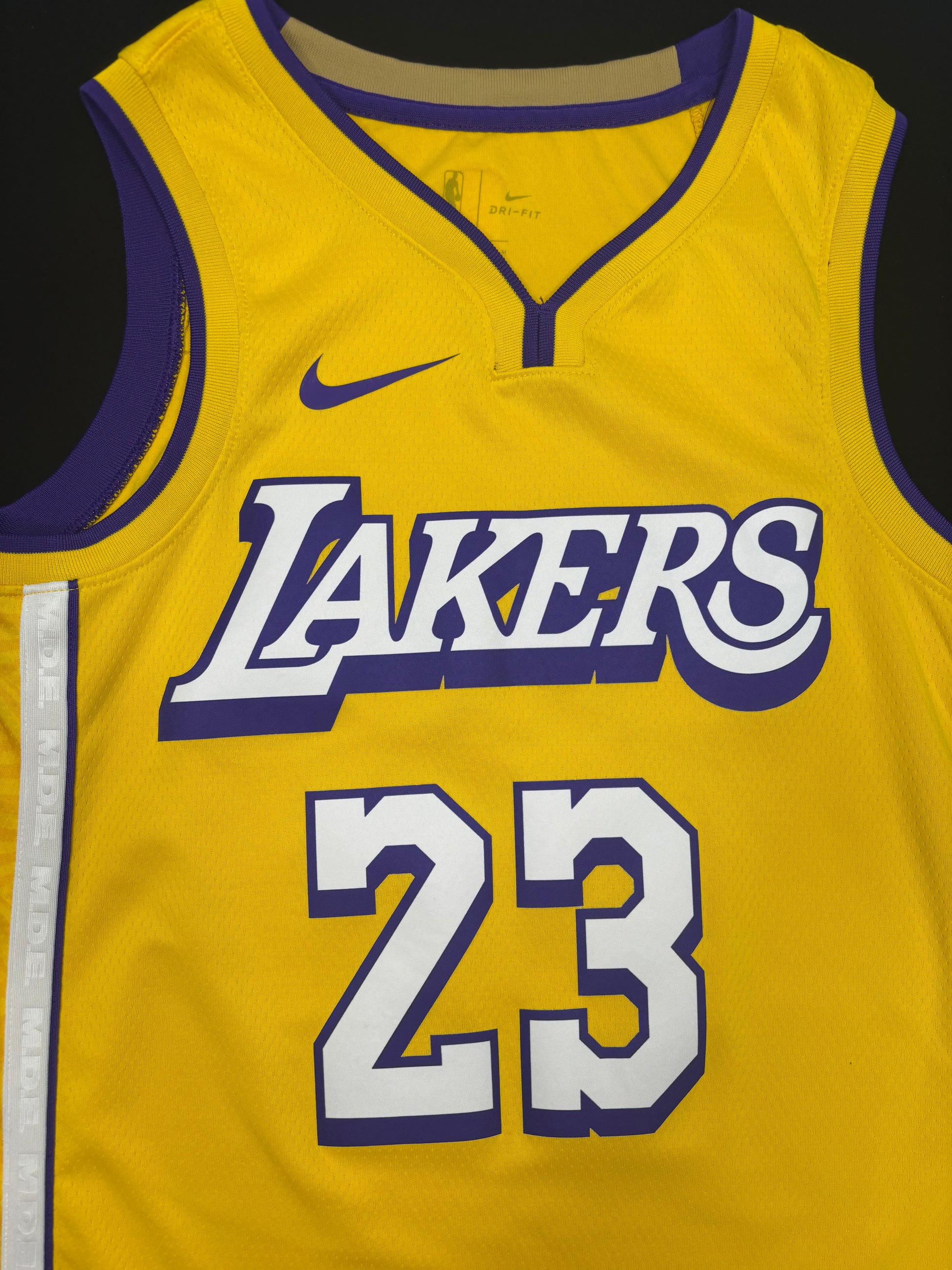 Los Angeles Lakers LeBron James Lore Series Nike Swingman Basketball Jersey Size: 44