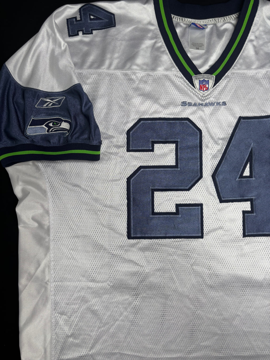 Seattle Seahawks Shawn Springs Reebok Authentic Football Jersey Size: 56