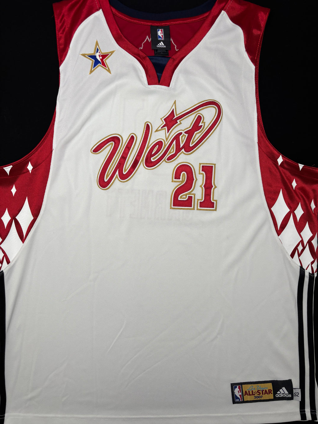 Minnesota Timberwolves Kevin Garnett Authentic 2007 All Star Adidas Basketball Jersey Size: 52