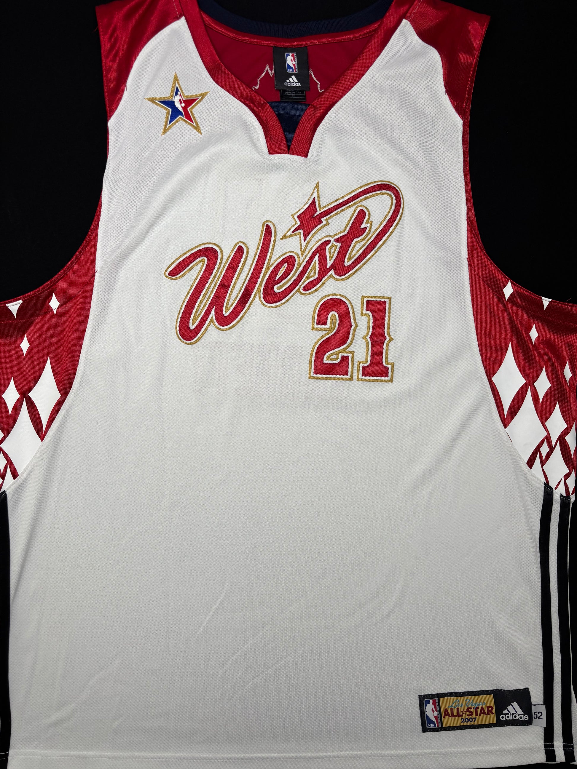 Minnesota Timberwolves Kevin Garnett Authentic 2007 All Star Adidas Basketball Jersey Size: 52