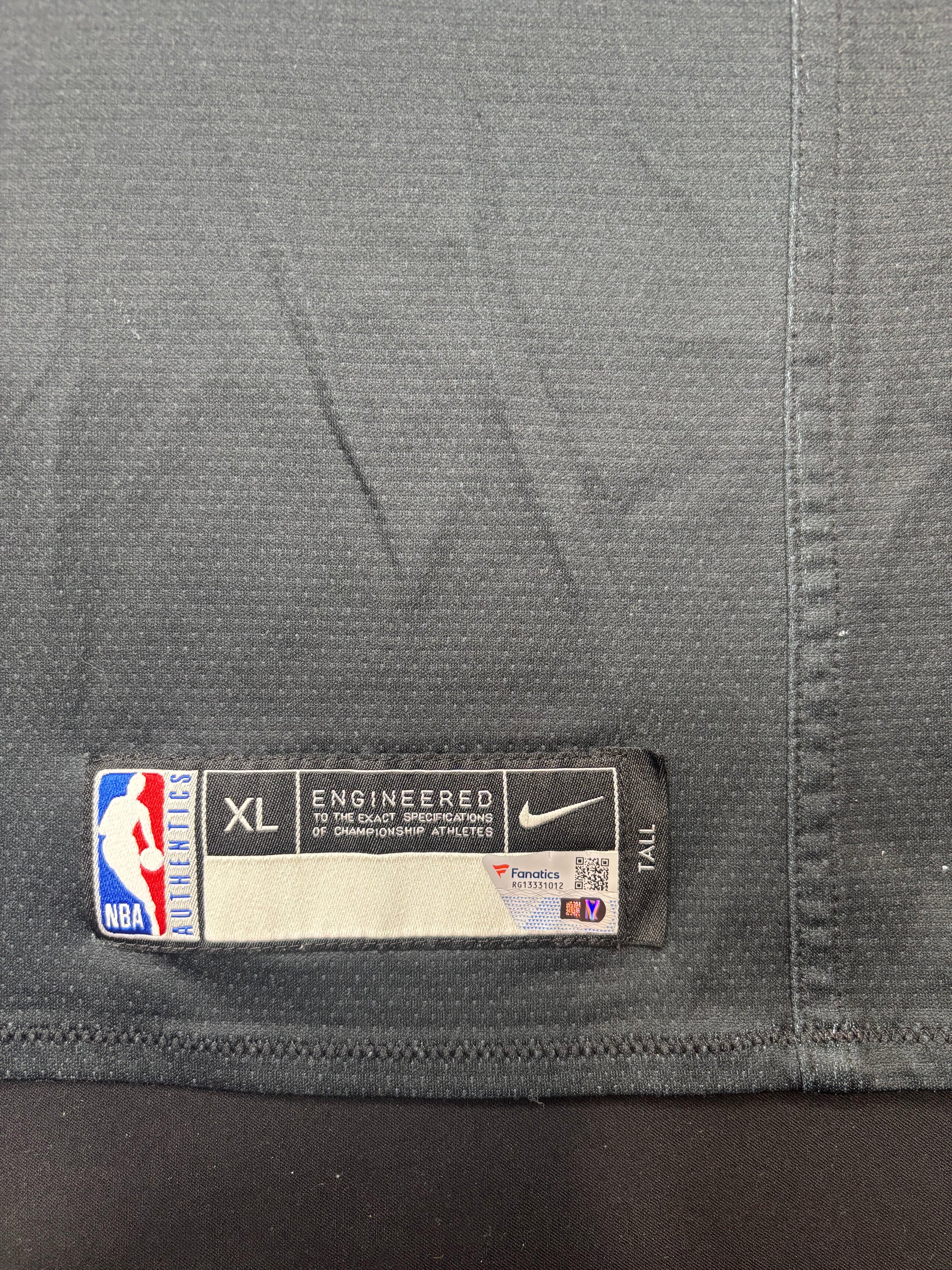 Atlanta Hawks Clint Capela 2022-23 Practice Used Black Grey Practice Basketball Jersey Size: XL