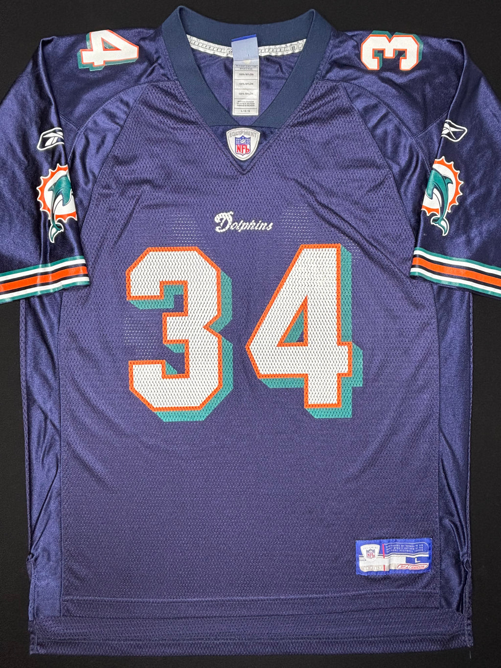 Miami Dolphins Ricky Williams Alt Blue Reebok Football Jersey Size: Large