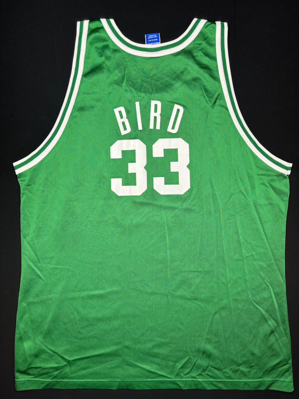 Boston Celtics Larry Bird 50th Anniversary Gold Logo Champion Basketball Jersey Size: 52