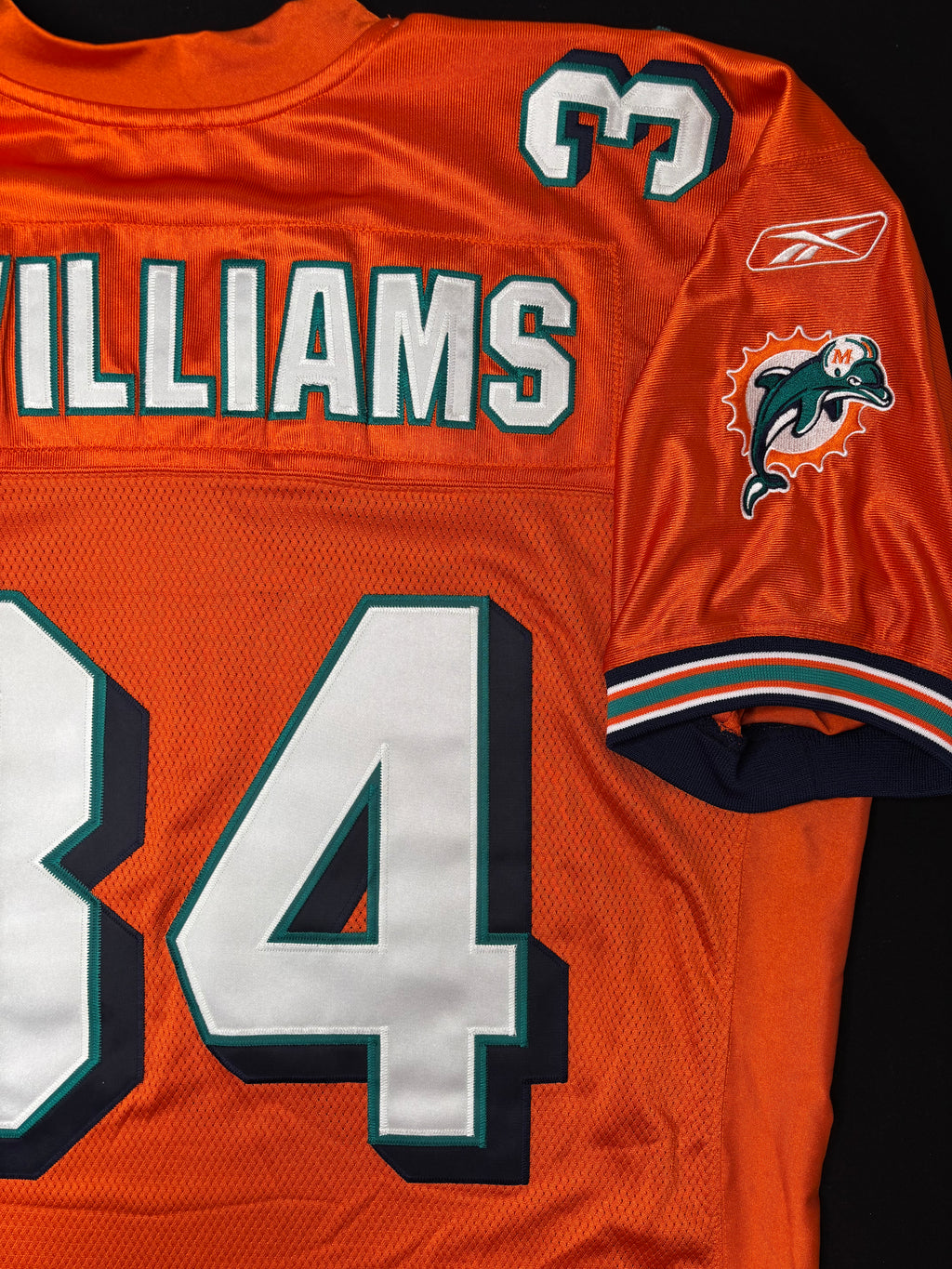 Miami Dolphins Ricky Williams Alt Orange 40th Anniversary Reebok Football Jersey Size: 52