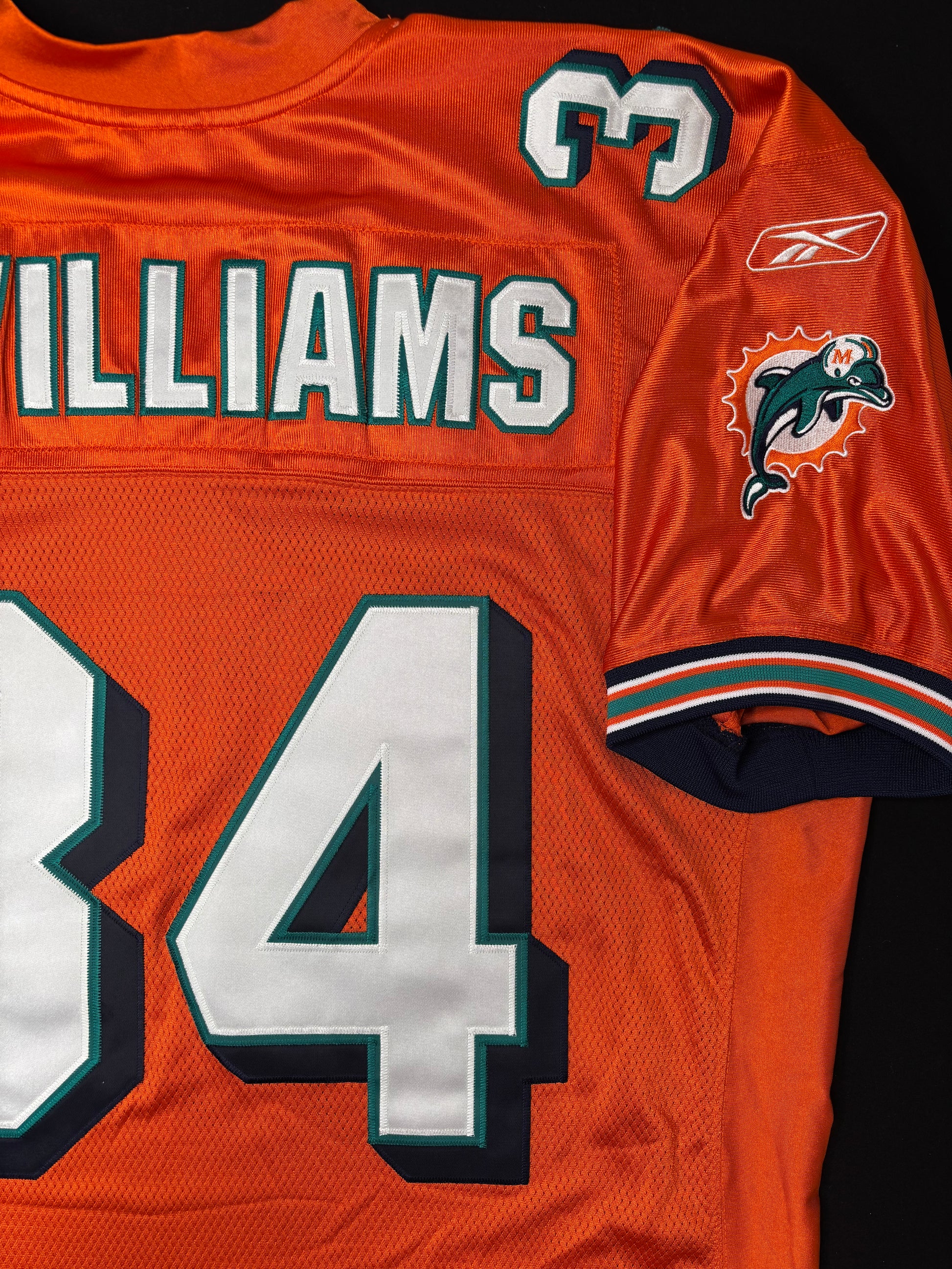 Miami Dolphins Ricky Williams Alt Orange 40th Anniversary Reebok Football Jersey Size: 52