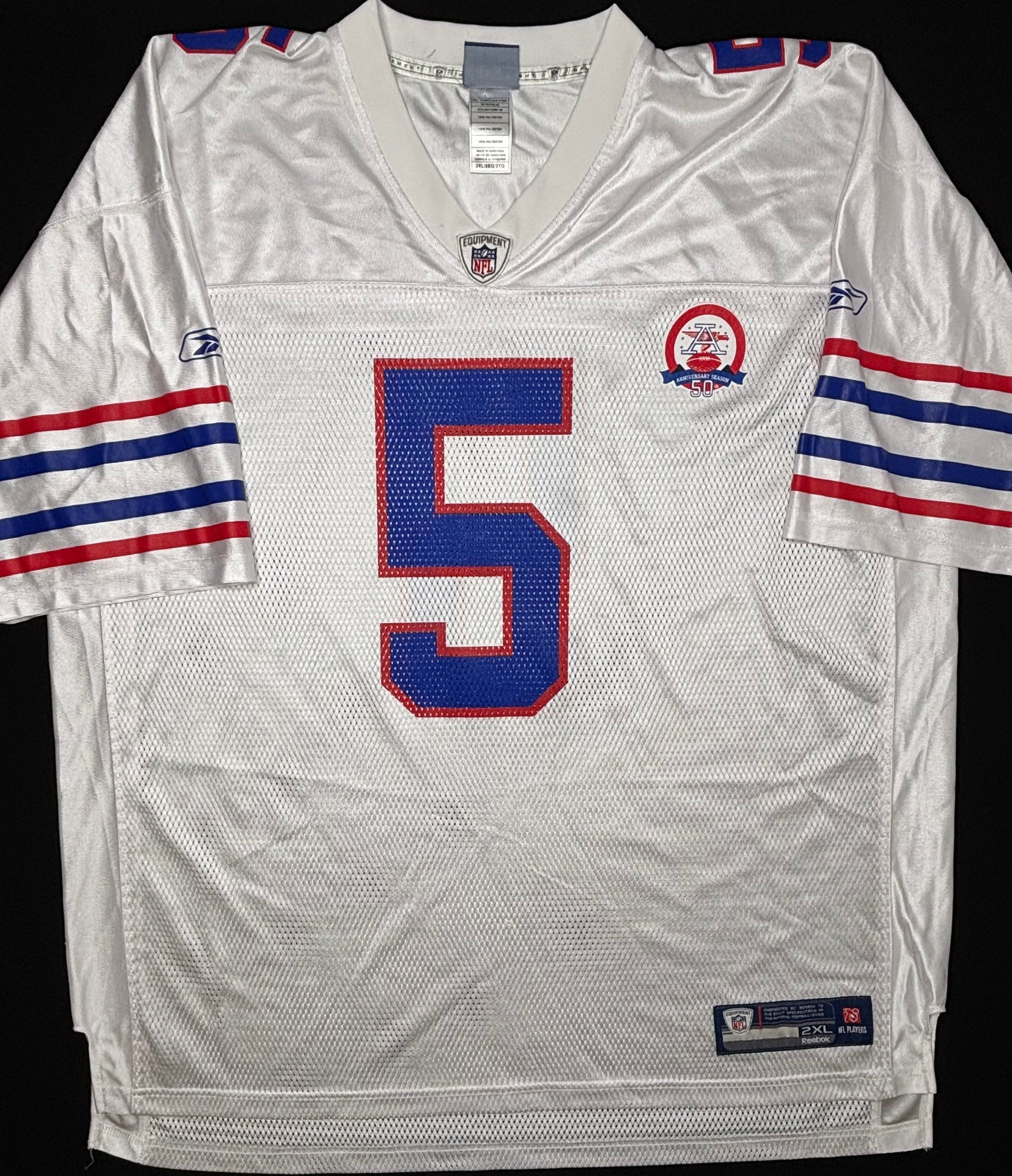 Buffalo Bills Trent Edward’s 50th Anniversary Reebok Football Jersey Size: XXL