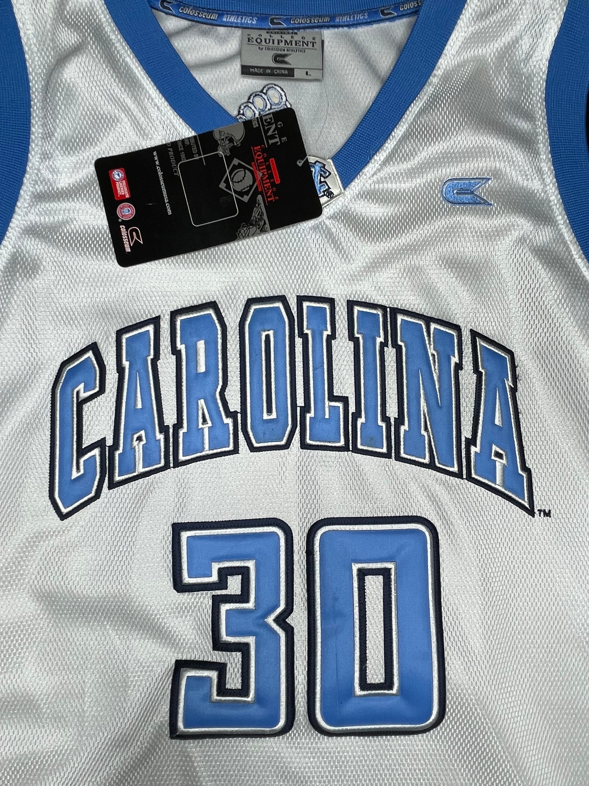 NWT North Carolina Tar Heels Rasheed Wallace Colosseum NCAA Basketball Jersey Size: Large