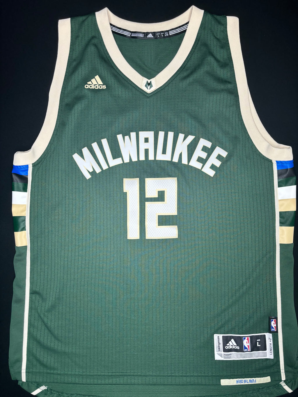 Milwaukee Bucks Jabari Parker Adidas Swingman Basketball Jersey Size: Large