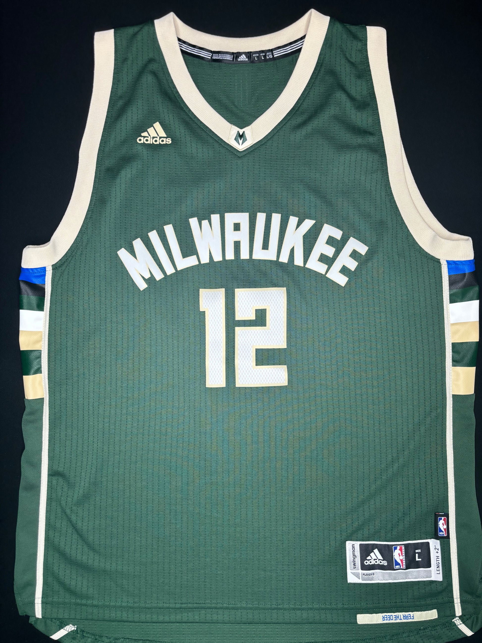 Milwaukee Bucks Jabari Parker Adidas Swingman Basketball Jersey Size: Large