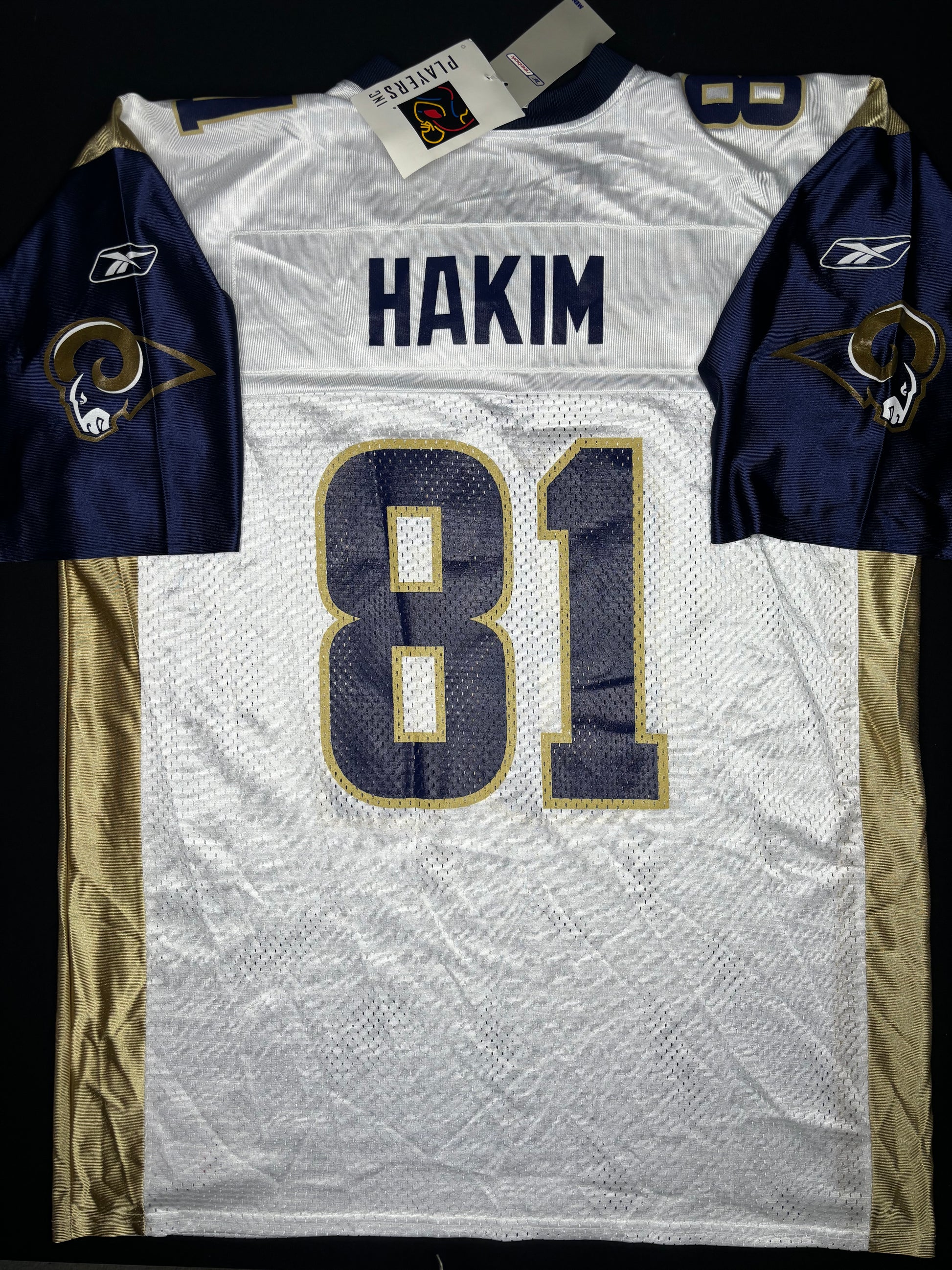 NWT Vintage St. Louis Rams Az Zahir Hakim Reebok Football Jersey Size: XL