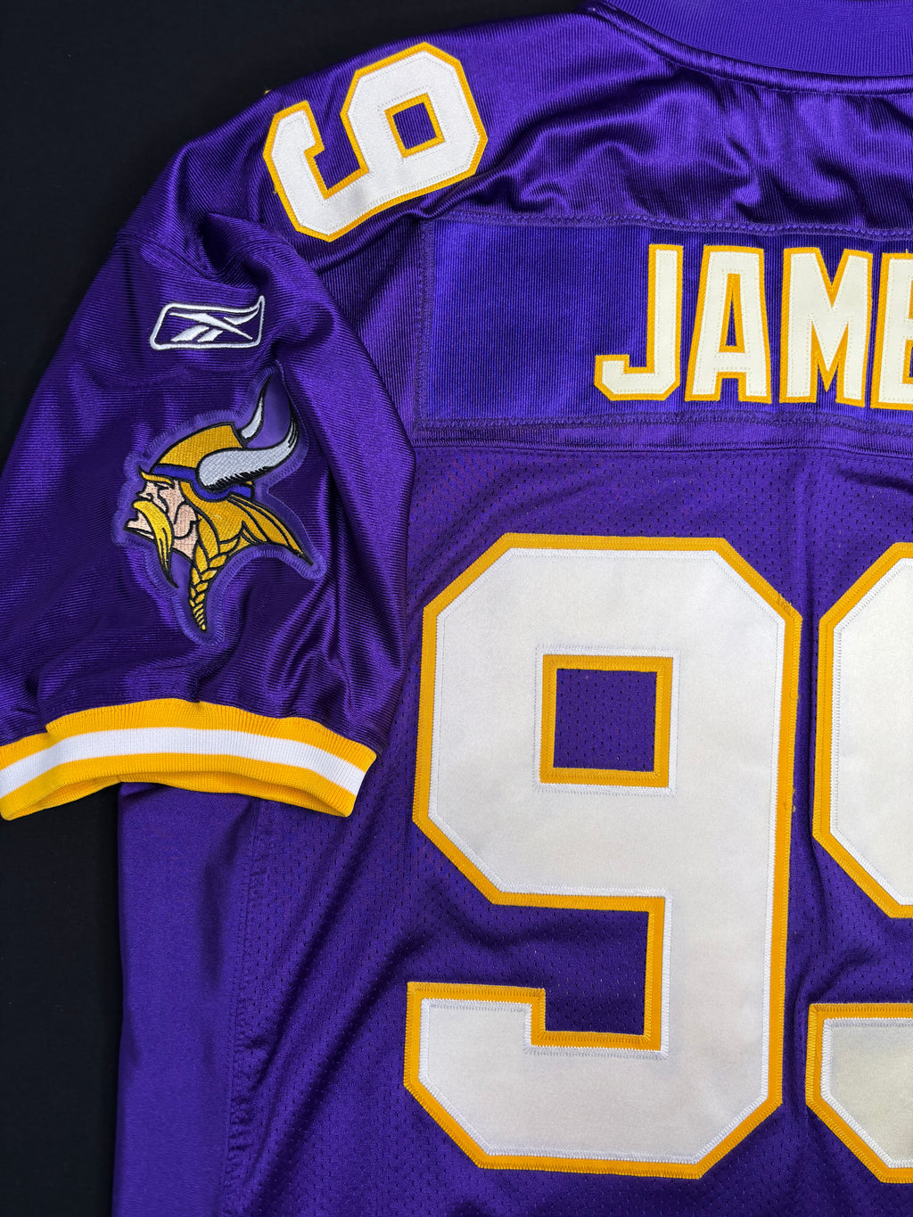 Minnesota Vikings Erasmus James Autographed Authentic Reebok Football Jersey Size: 52