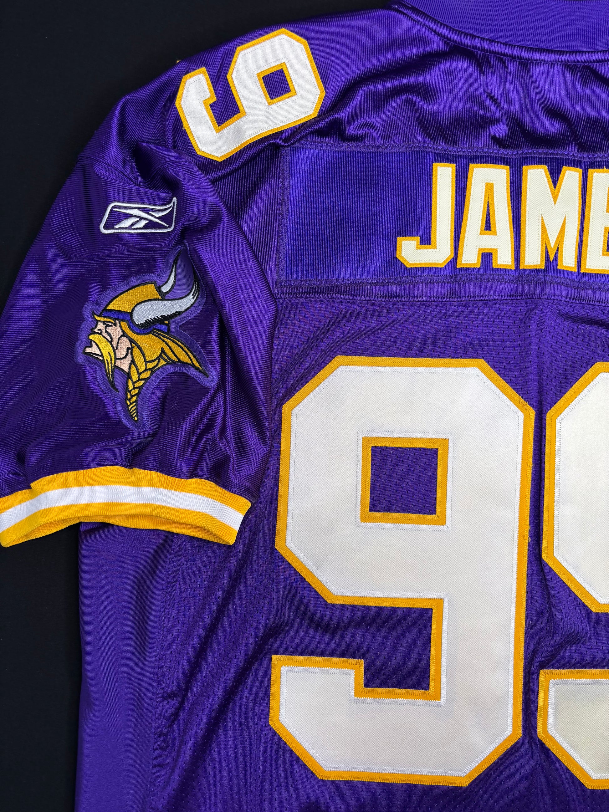 Minnesota Vikings Erasmus James Autographed Authentic Reebok Football Jersey Size: 52