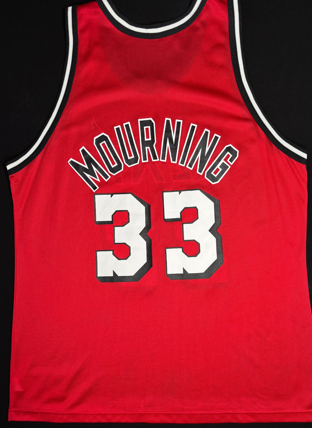 Miami Heat Alonzo Mourning Champion Basketball Jersey Size: 48