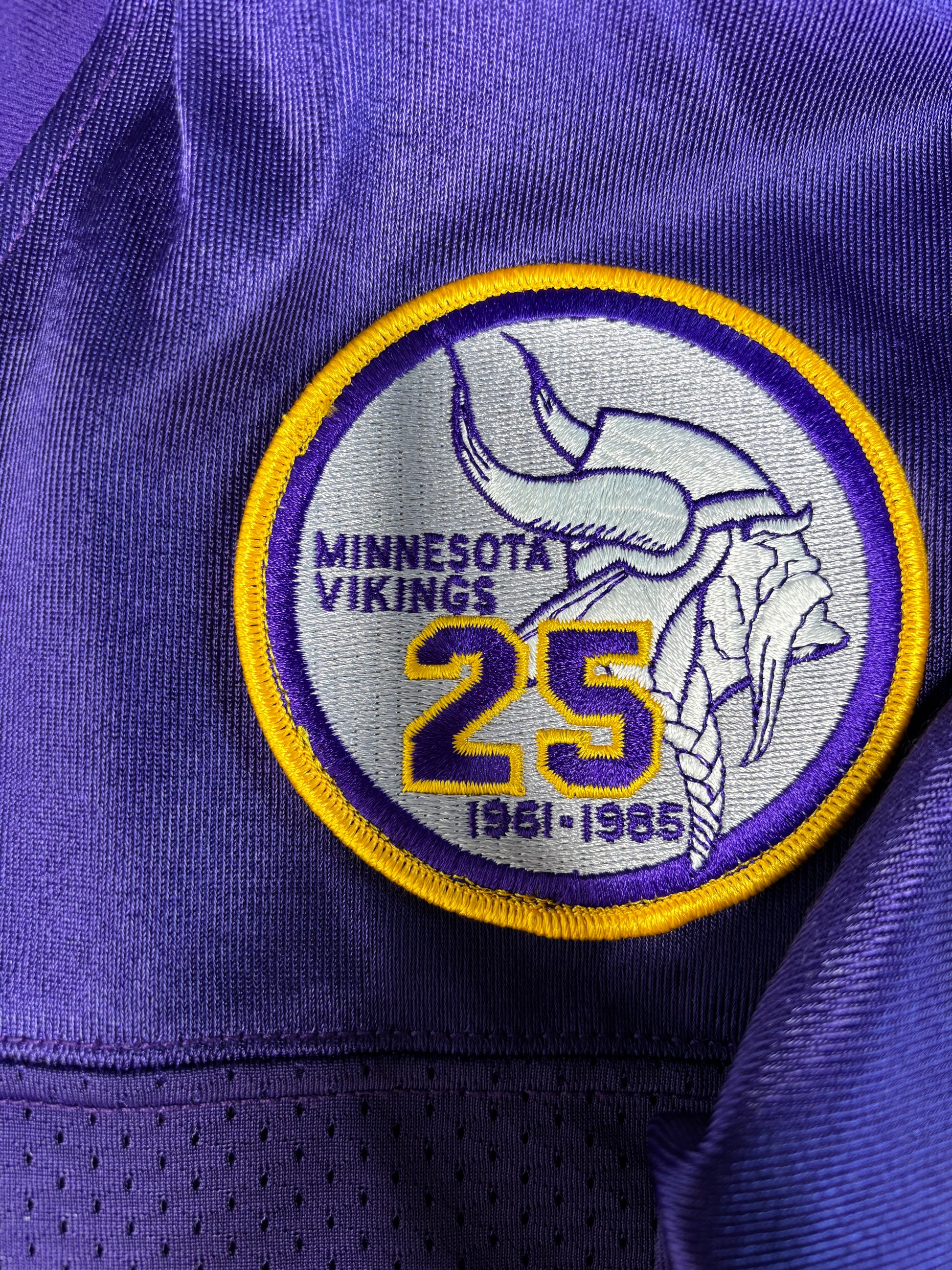 Minnesota Vikings Joey Browner Authentic Proline Football Jersey w/ 25 year Anniversary Patch Size: 48