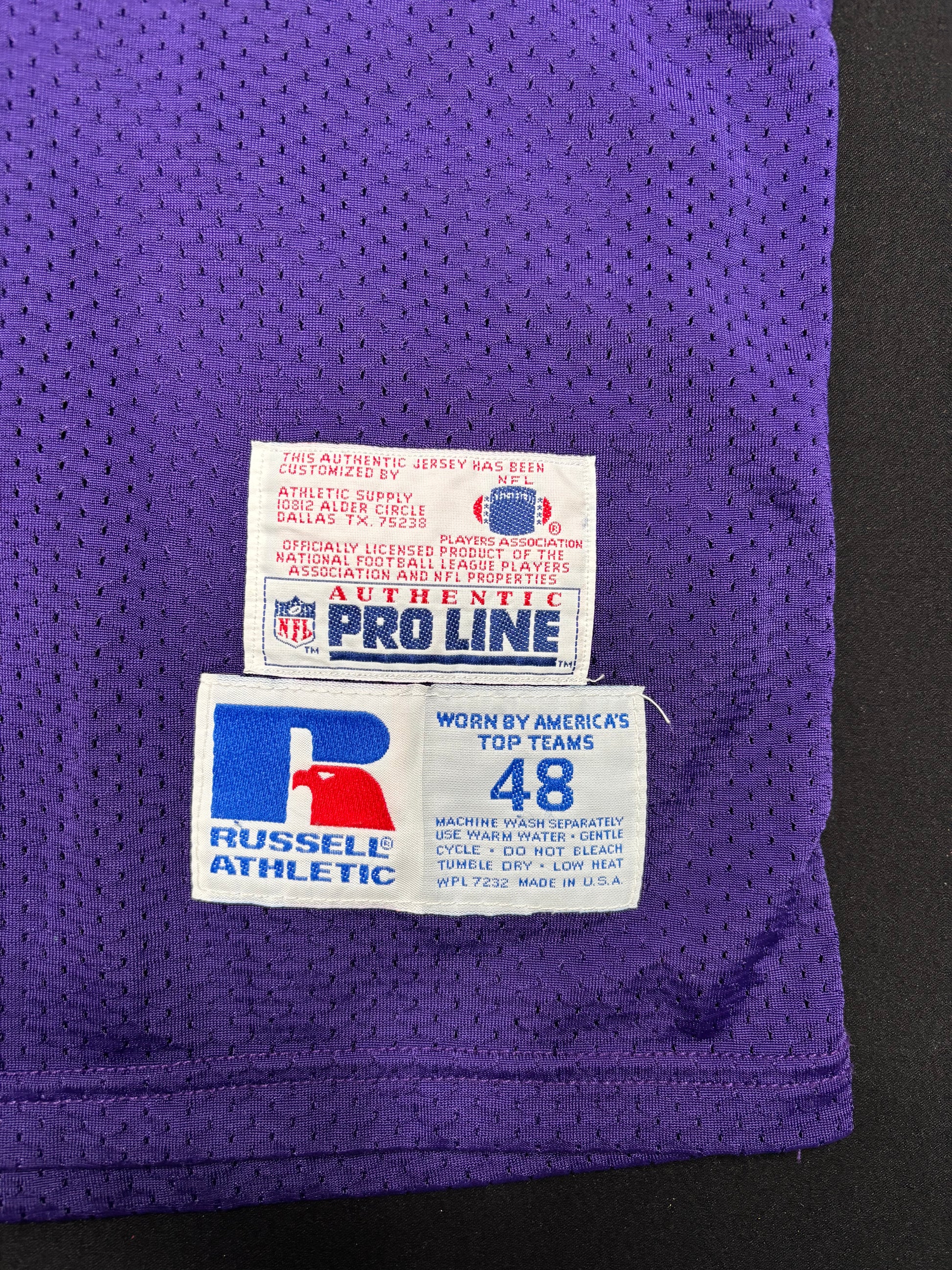 Minnesota Vikings Joey Browner Authentic Proline Football Jersey w/ 25 year Anniversary Patch Size: 48