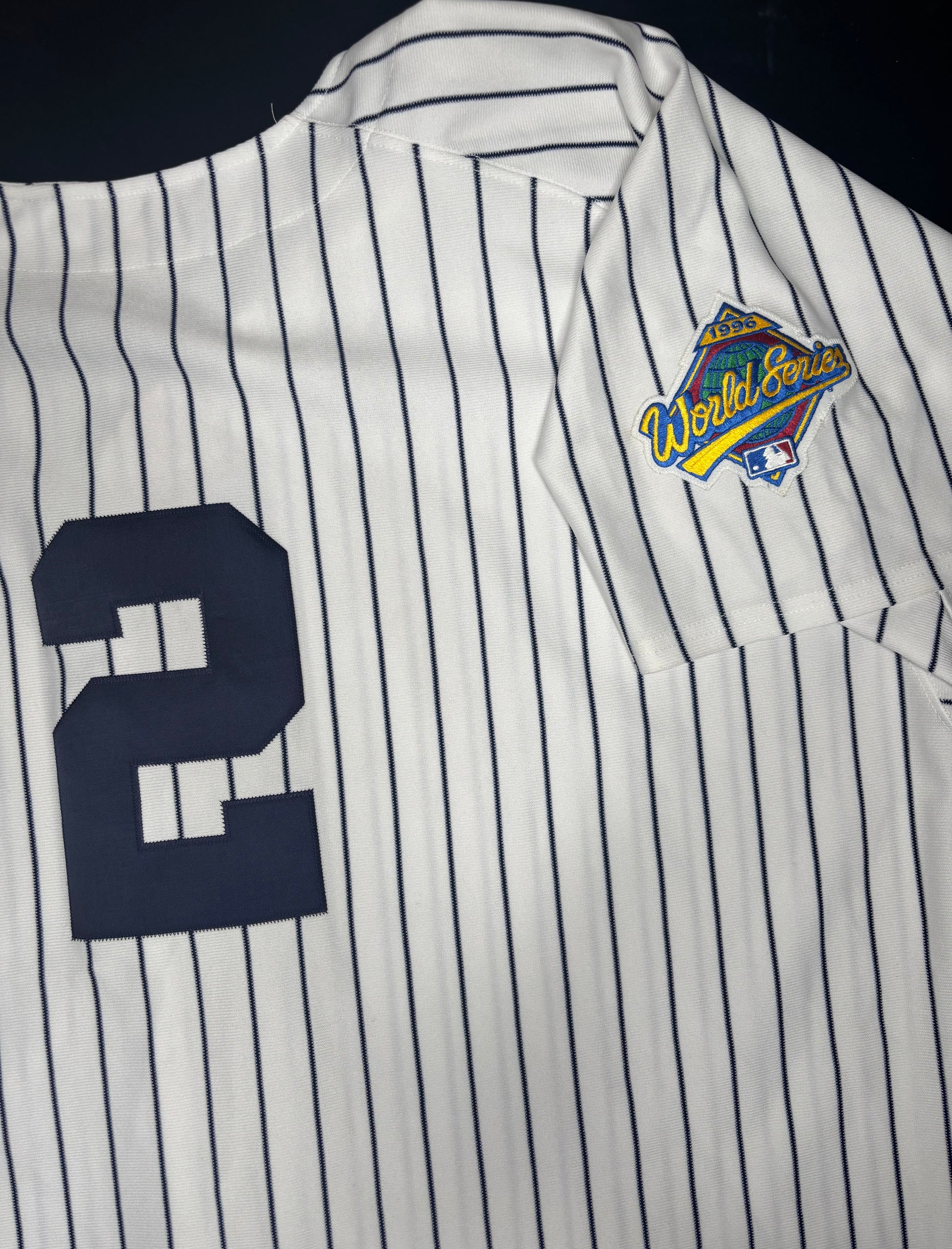 New York Yankees Derek Jeter Authentic Mitchell And Ness 1996 Cooperstown Authentic Baseball Jersey Size: 60