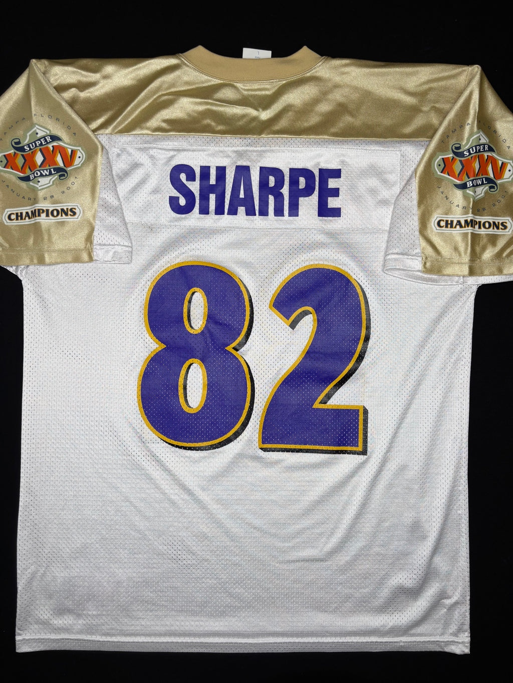 Baltimore Ravens Shannon Sharpe Super Bowl 35 Majestic Football Jersey Size: Large