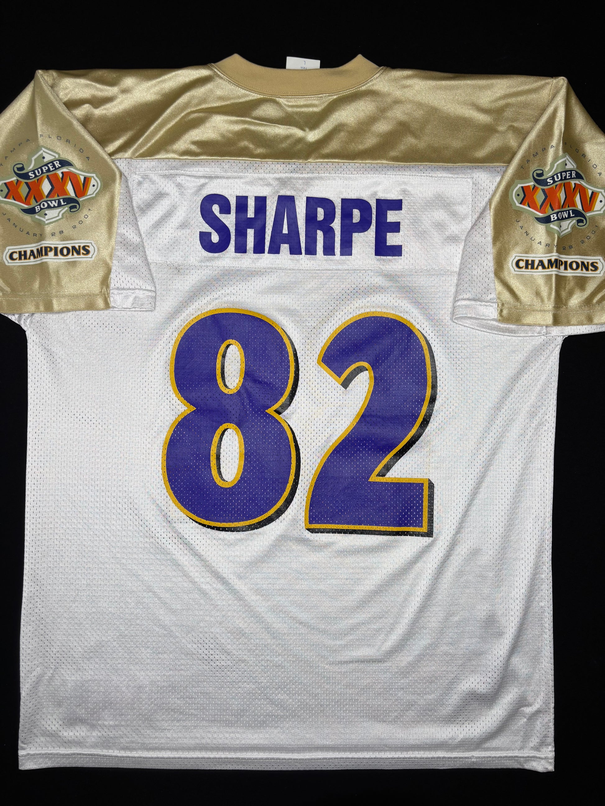 Baltimore Ravens Shannon Sharpe Super Bowl 35 Majestic Football Jersey Size: Large
