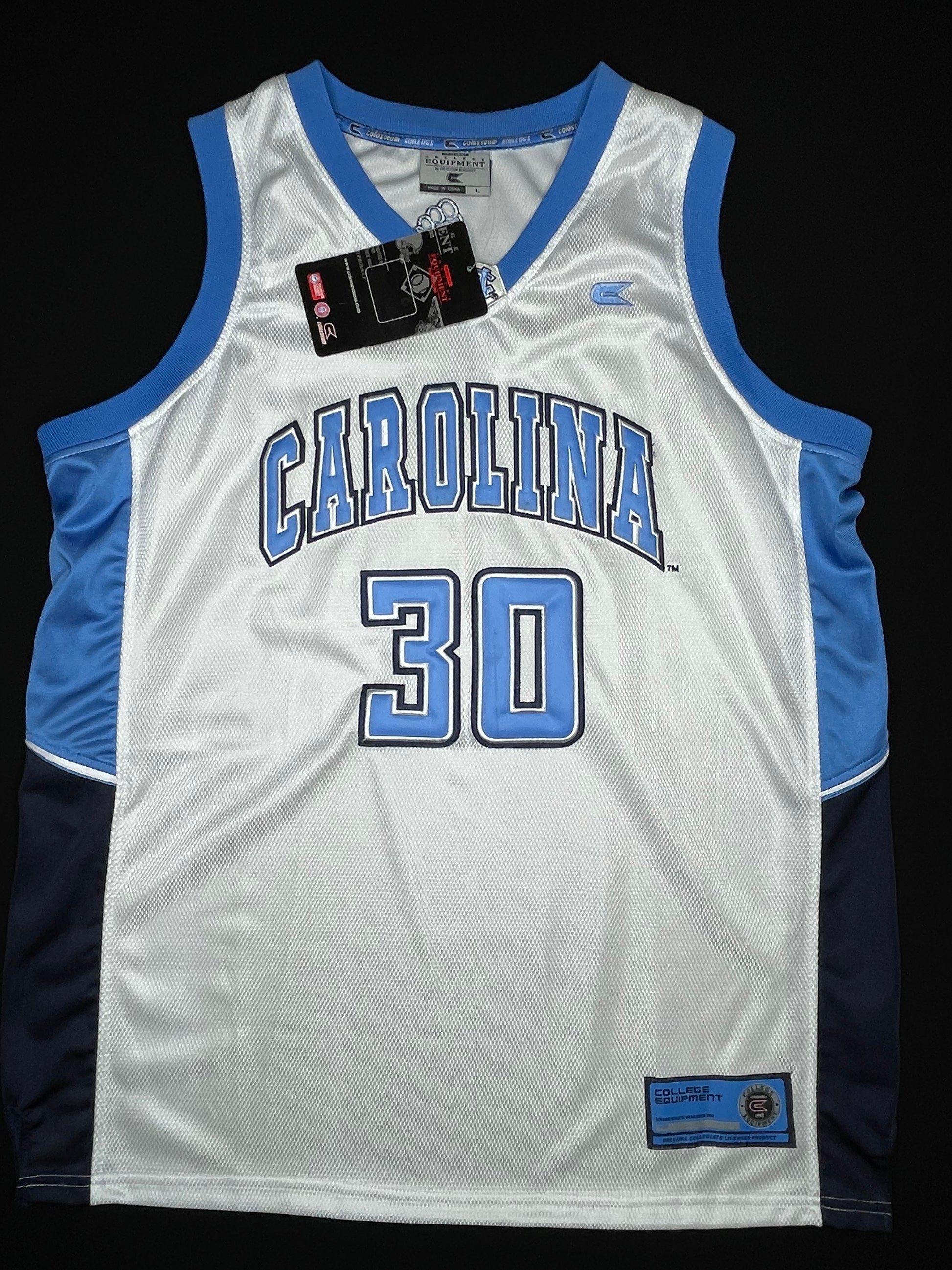 NWT North Carolina Tar Heels Rasheed Wallace Colosseum NCAA Basketball Jersey Size: Large