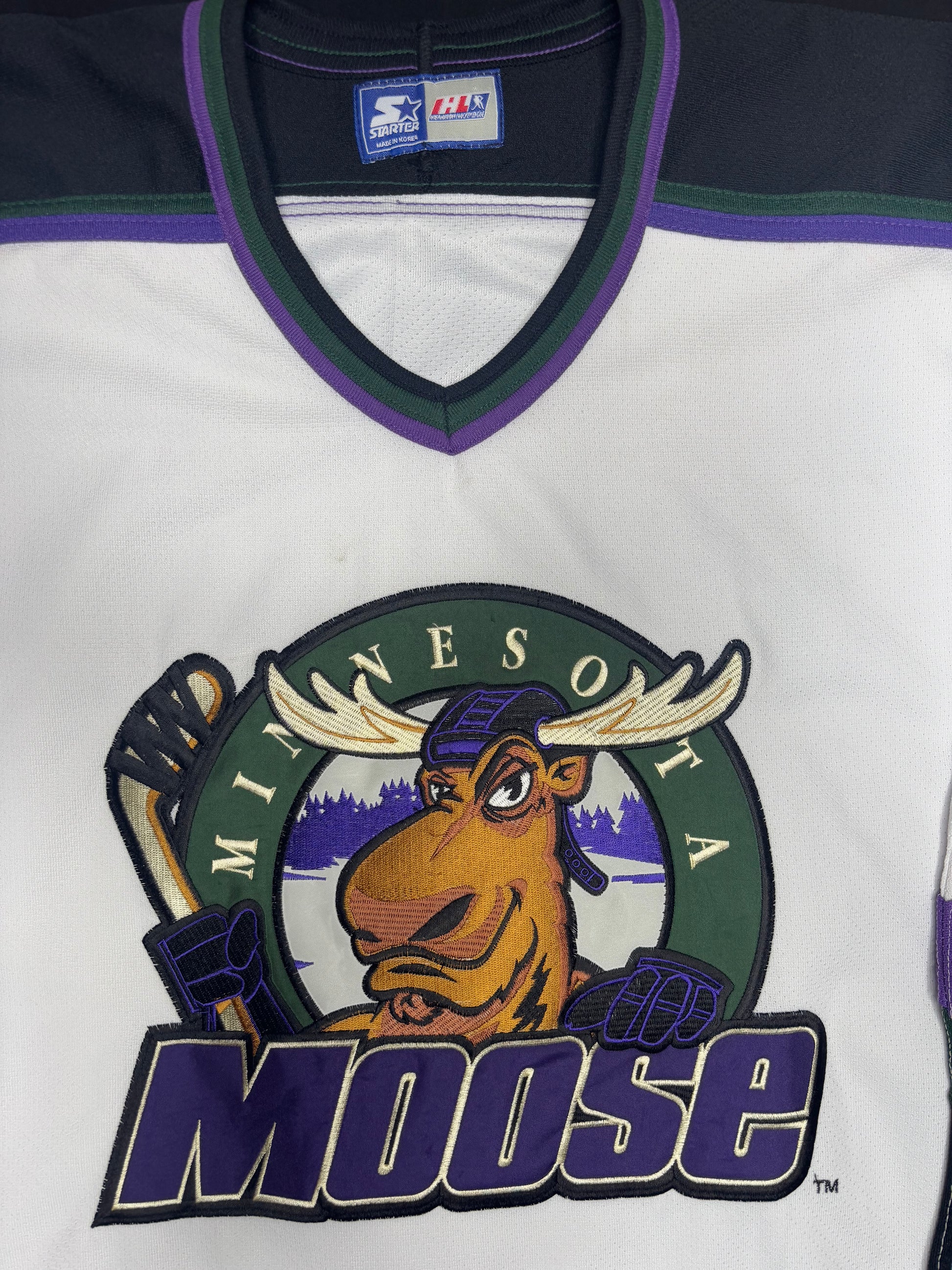 Vintage Minnesota Moose IHL Starter Hockey Jersey Size: Large