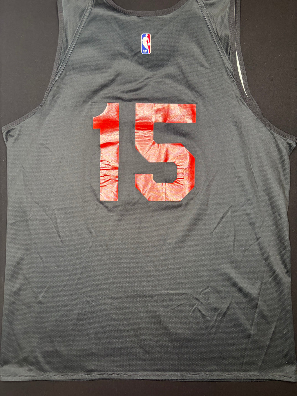 Atlanta Hawks Clint Capela 2022-23 Practice Used Black Grey Practice Basketball Jersey Size: XL