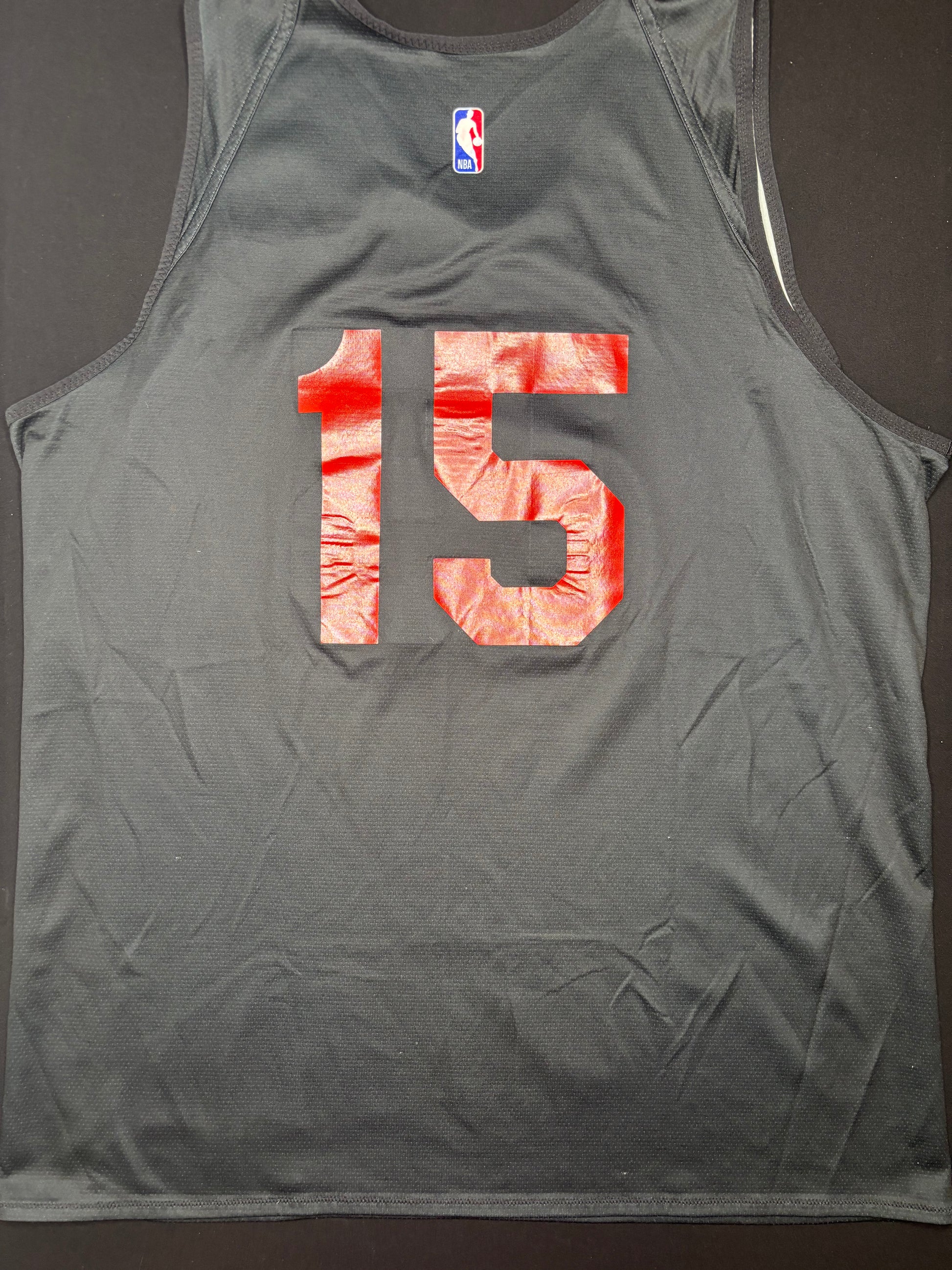 Atlanta Hawks Clint Capela 2022-23 Practice Used Black Grey Practice Basketball Jersey Size: XL