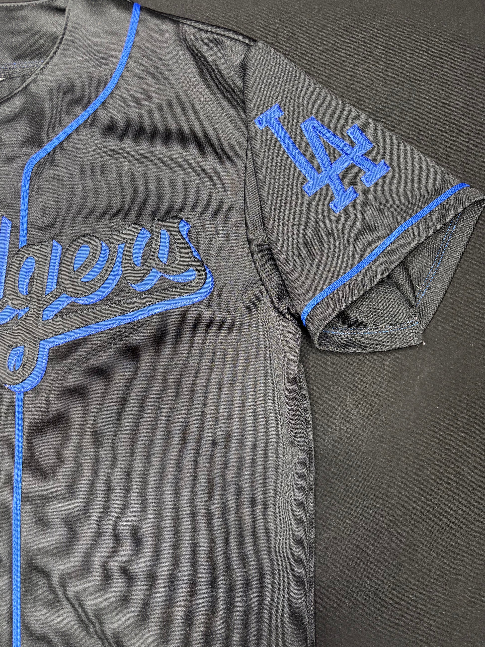 Los Angeles Dodgers Alt Black Majestic Baseball Jersey Size: Medium