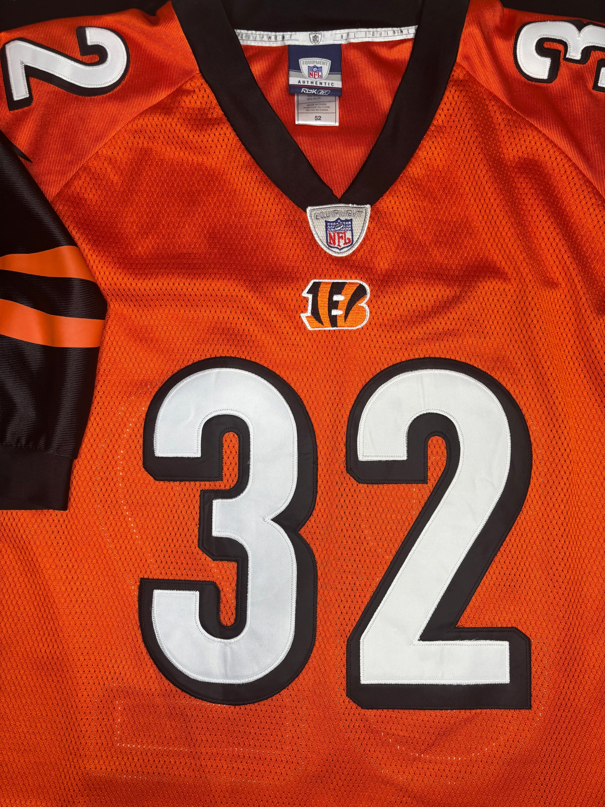 Cincinnati Bengals Rudi Johnson Authentic Reebok Football Jersey Size: 52
