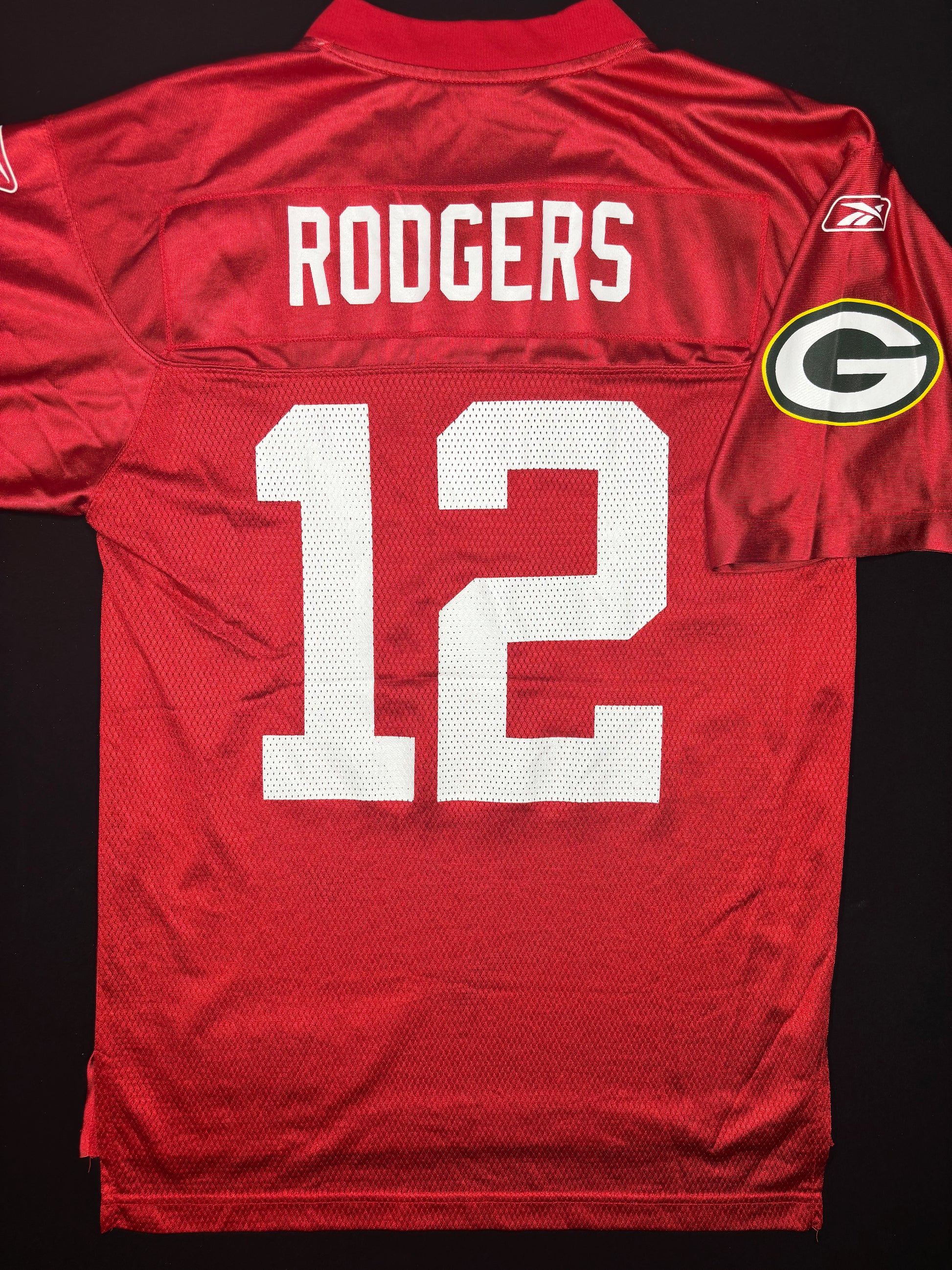 Green Bay Packers Aaron Rodgers Practice Red Reebok Football Jersey Size: Medium