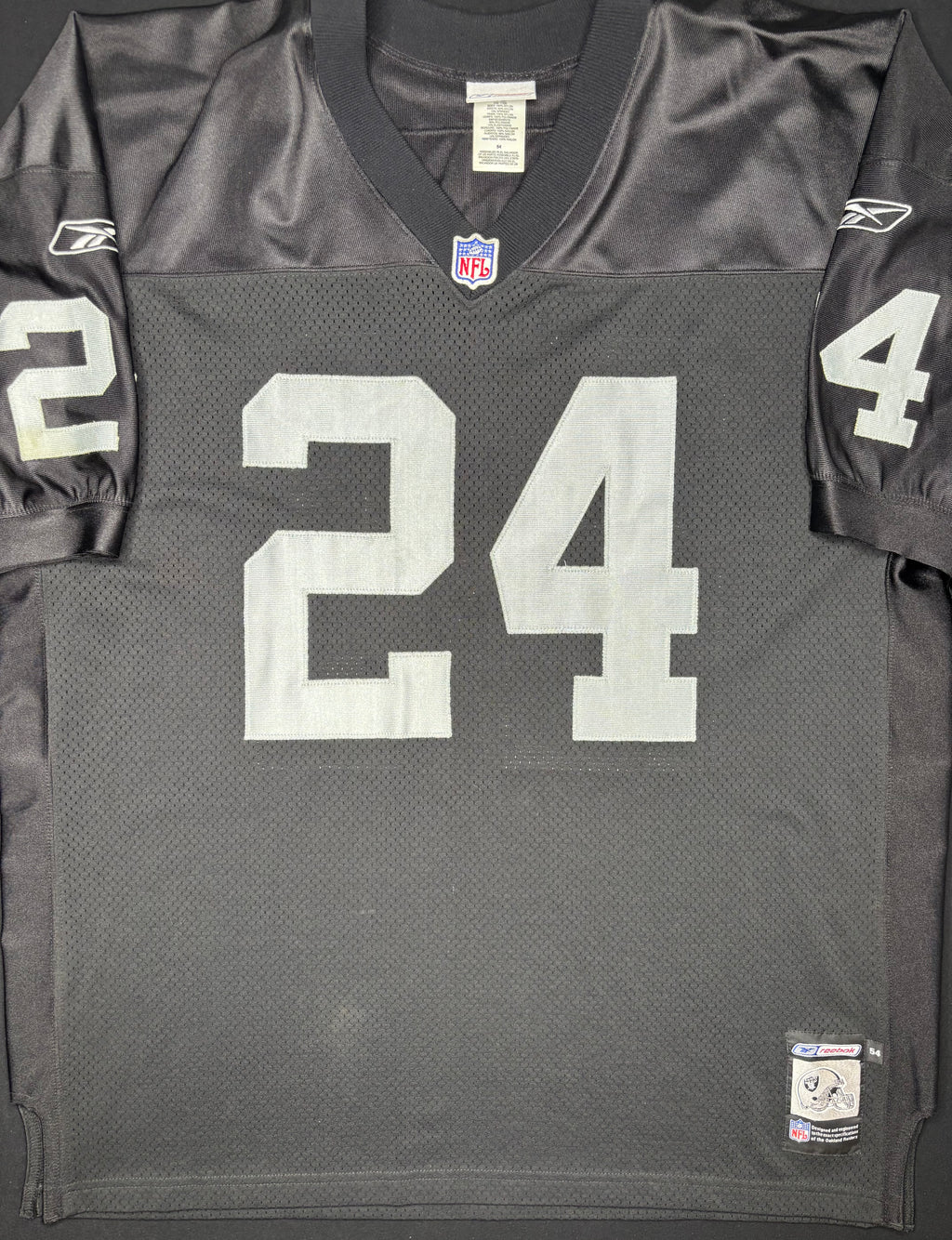 Oakland Raiders Charles Woodson Reebok Helmet Tag Authentic Football Jersey Size: 54