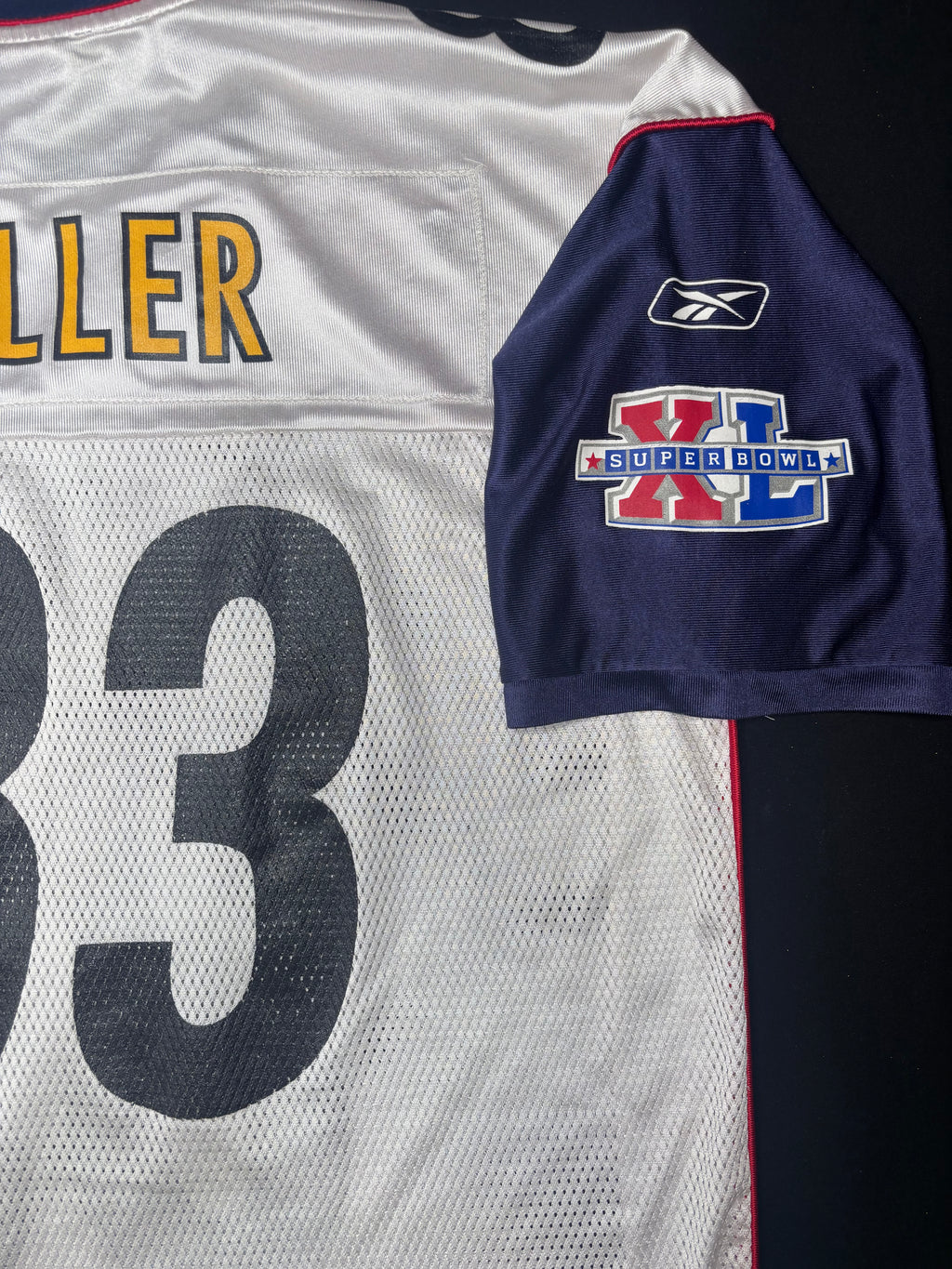 Pittsburgh Steelers Heath Miller Super Bowl 40 Reebok Football Jersey Size: Large